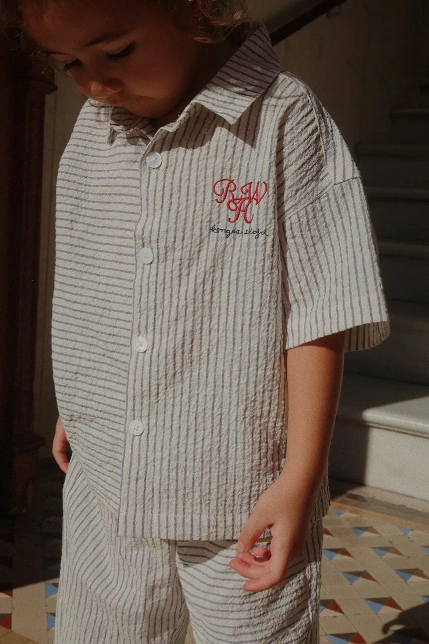 Детская хлопковая рубашка RHW X KS DUO SHIRT GOTS