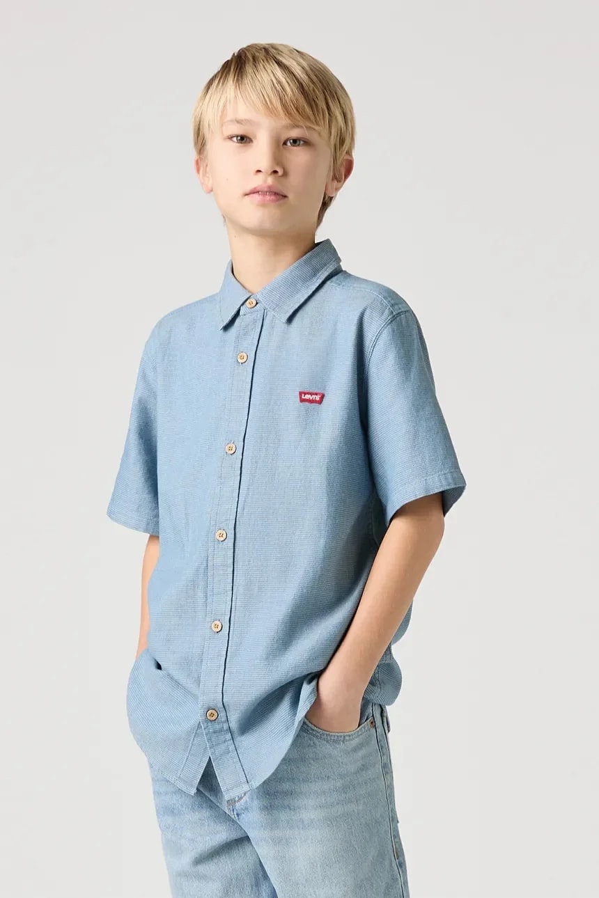 Детская рубашка из хлопка SS WOVEN SHIRT