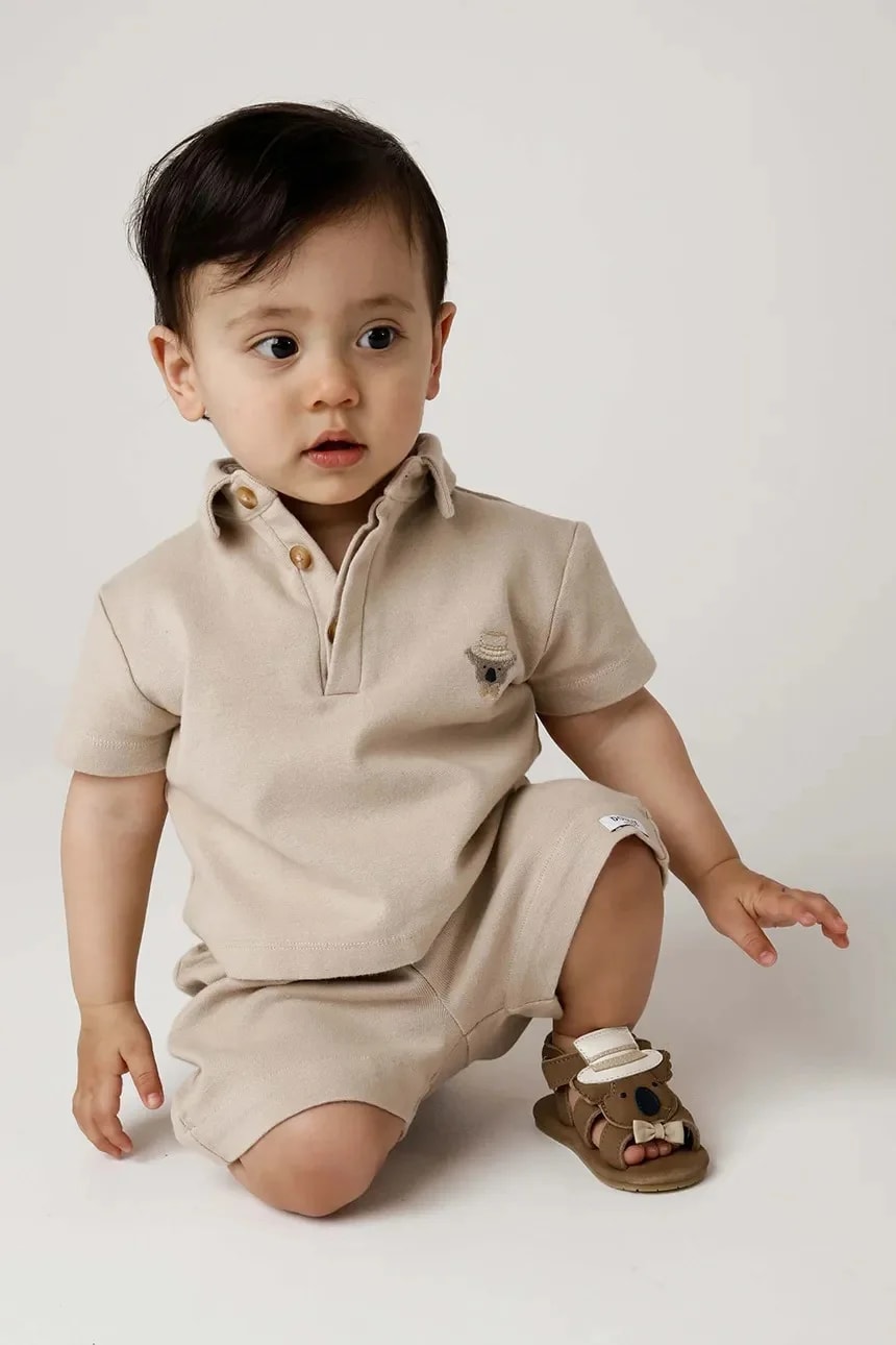 Детское хлопковое поло Wouti Shirt Groom