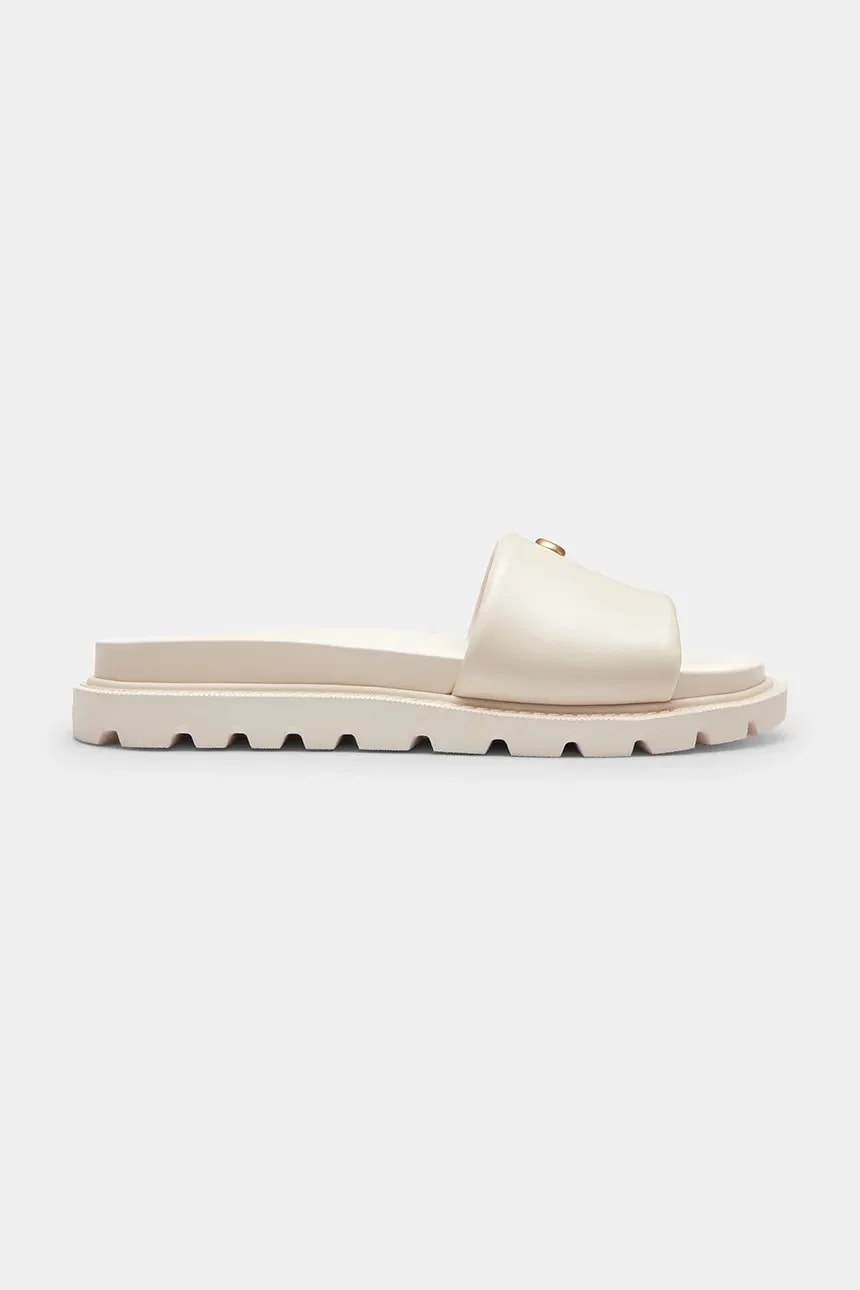 Женские кожаные туфли на плоской подошве Brynn Leather Slide Sandal