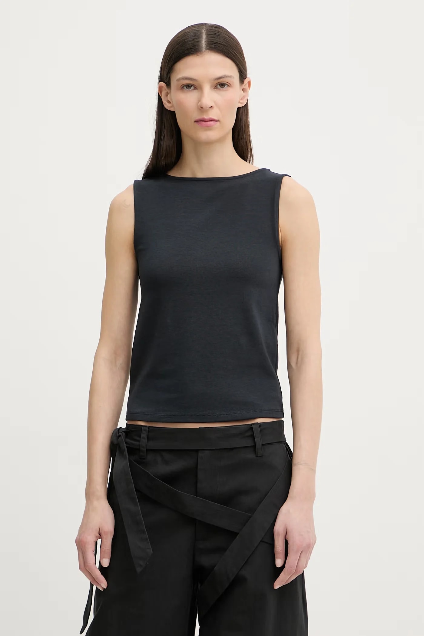 Женский хлопковый топ SL BOATNECK