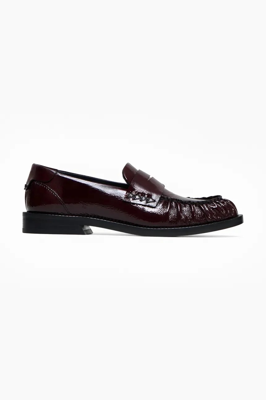 Женские кожаные мокасины Greta Glossy Ruby