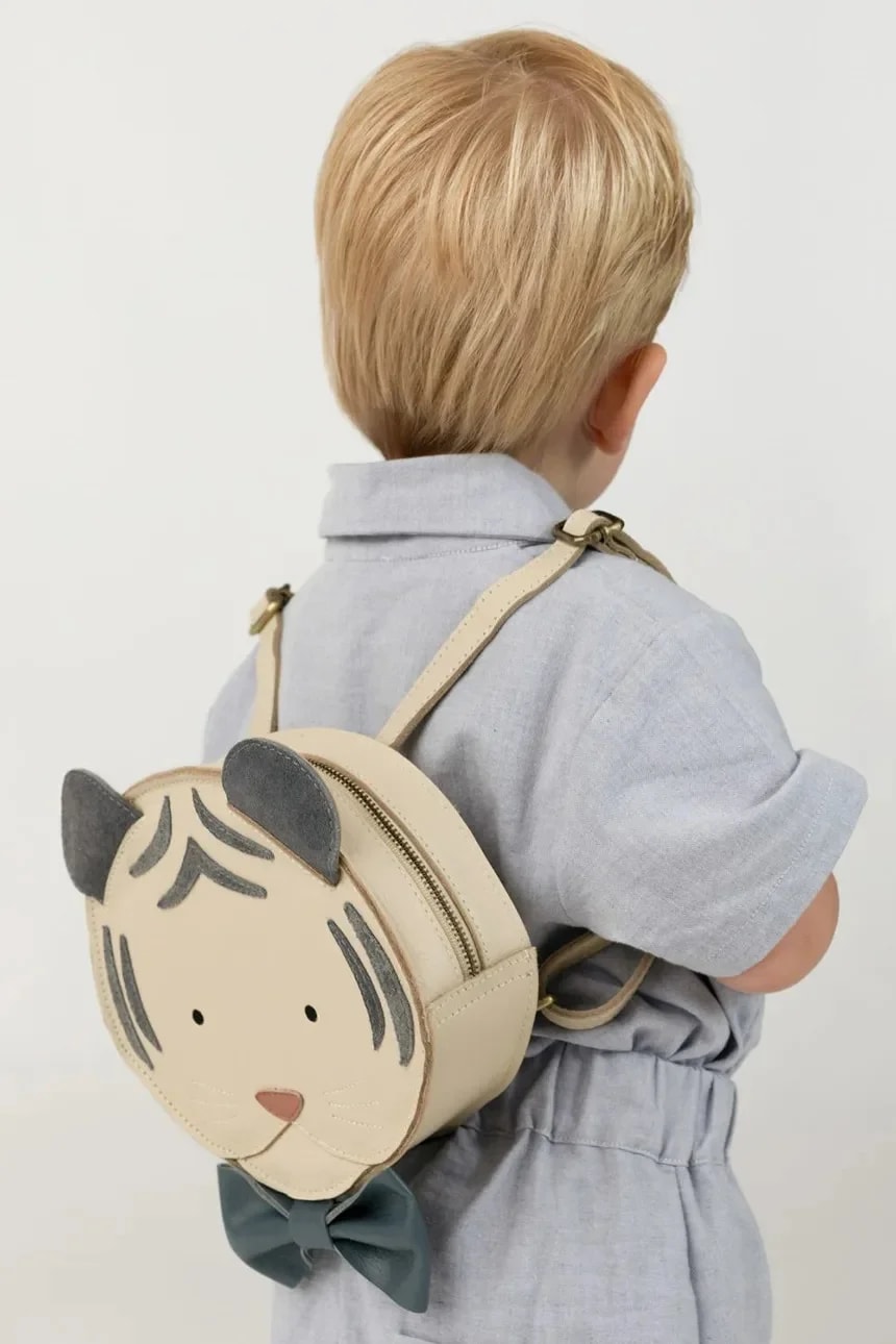 Tendo Backpack Festive White Tiger детский кожаный рюкзак