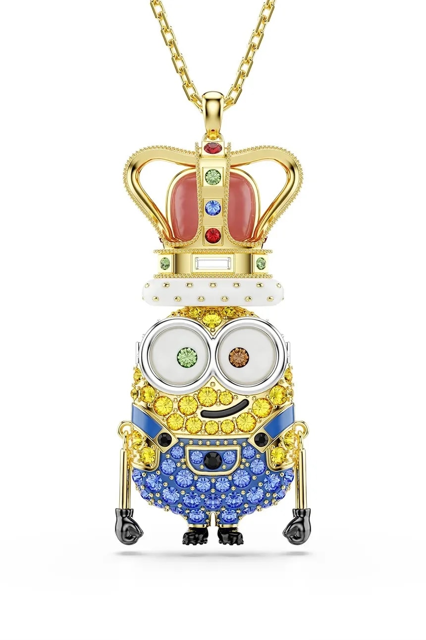 Женское колье с кулоном, позолоченный кристалл Swarovski MINIONS