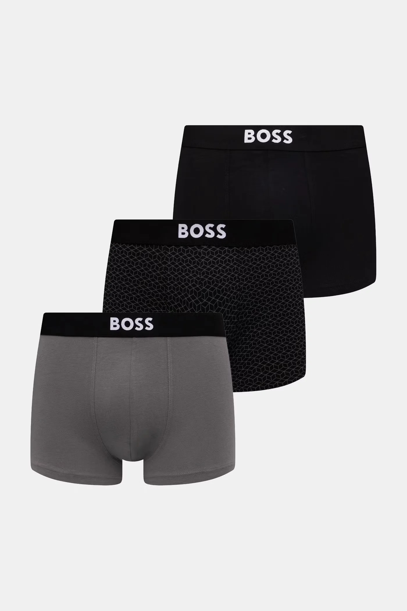 Хлопковые мужские боксеры Trunk 3P BOSS ONE D, 3 шт.