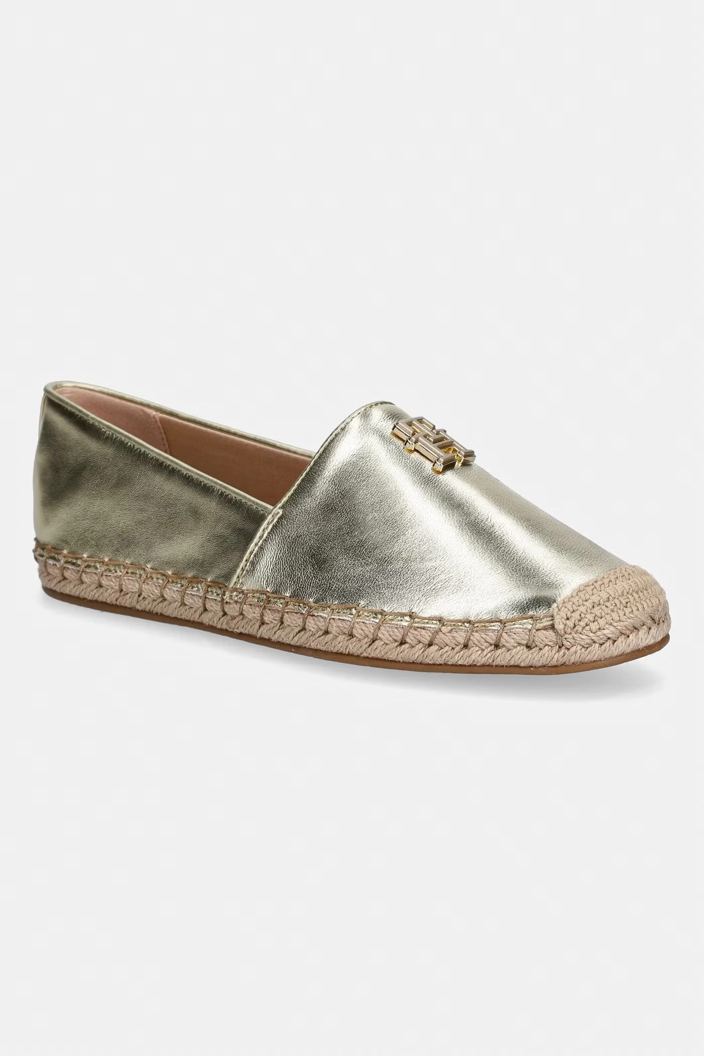 Женские кожаные эспадрильи TH LOGO GOLD ESPADRILLE