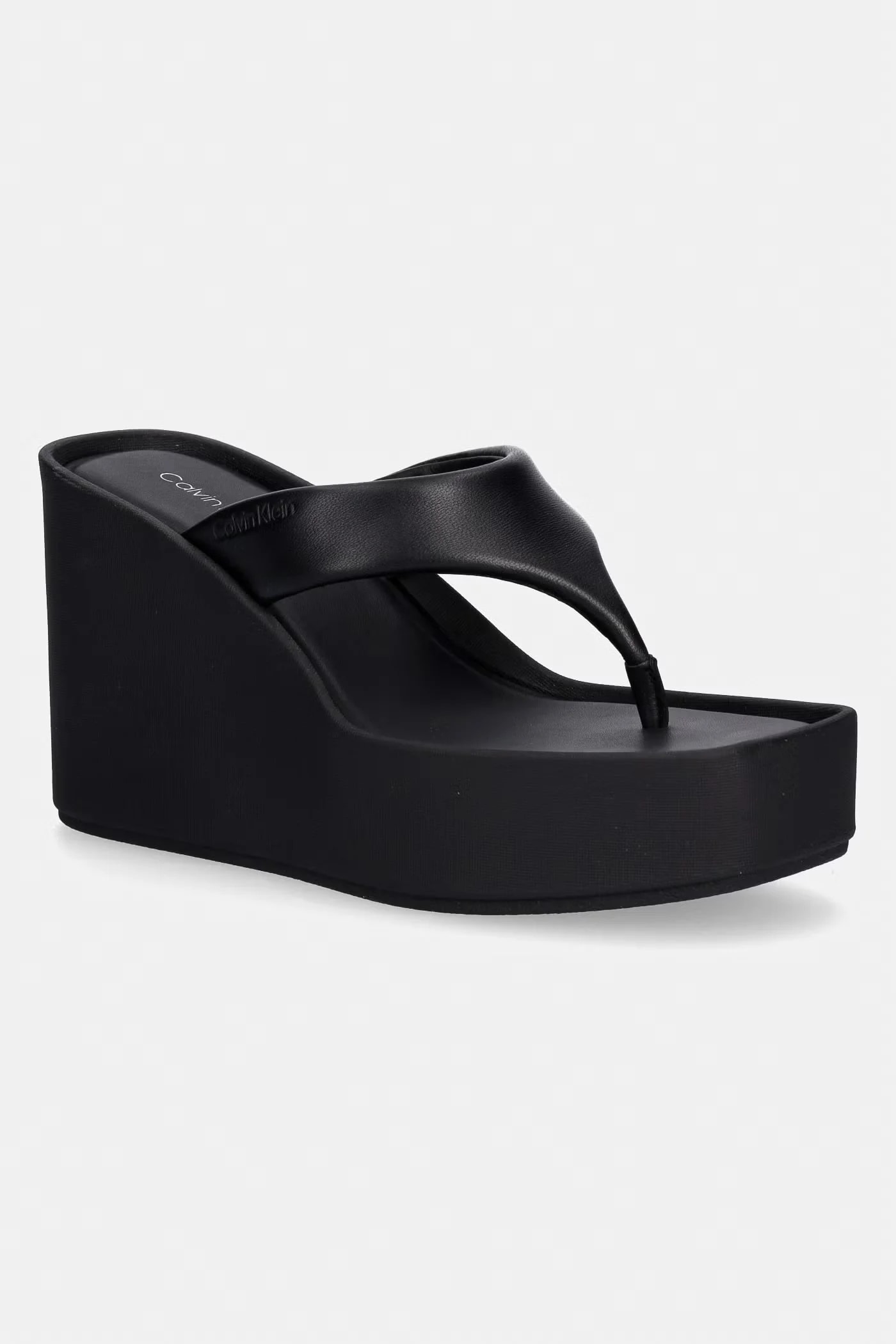 Женские кожаные шлепанцы WEDGE 70 SNDL THONG LTH