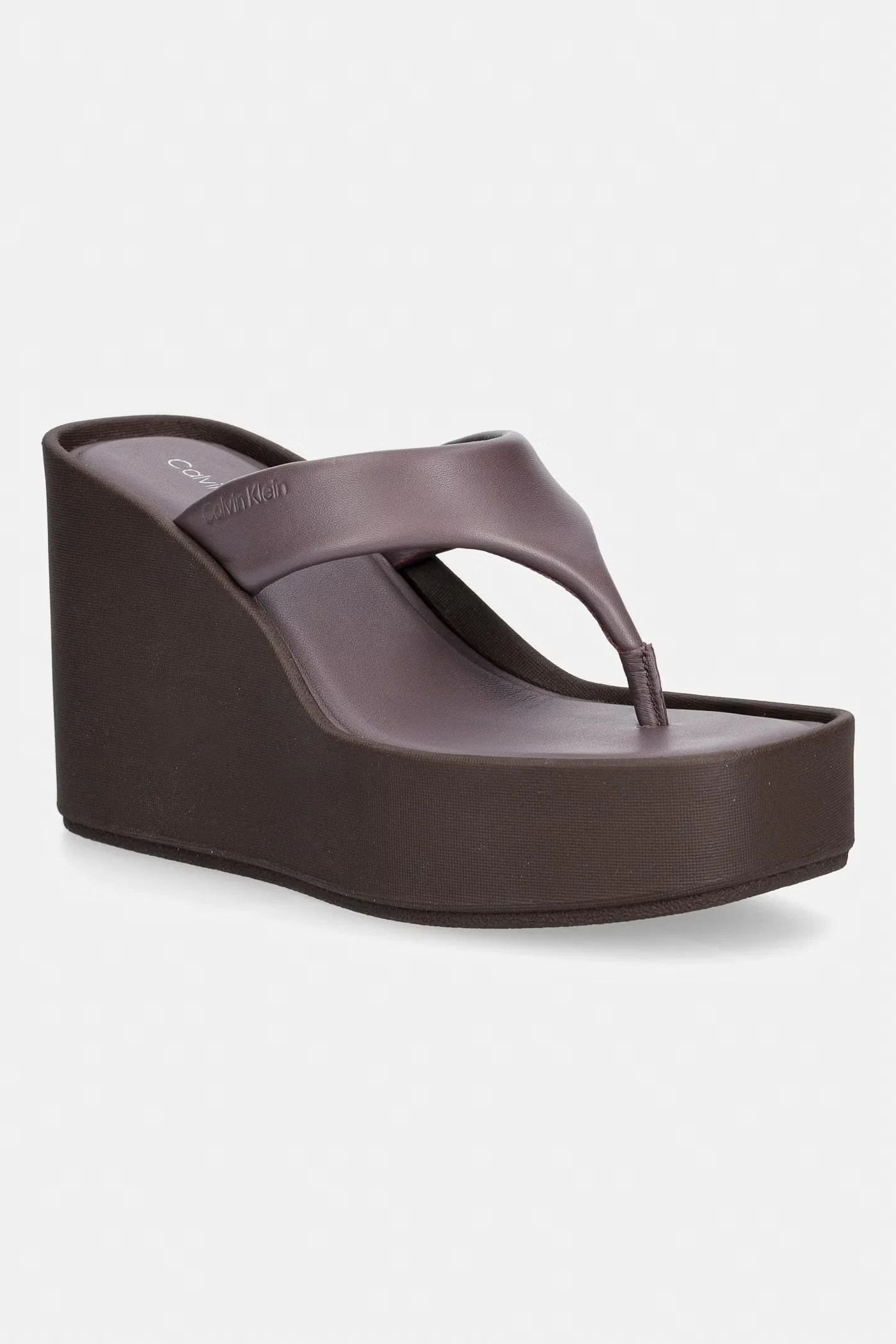 Женские кожаные шлепанцы WEDGE 70 SNDL THONG LTH