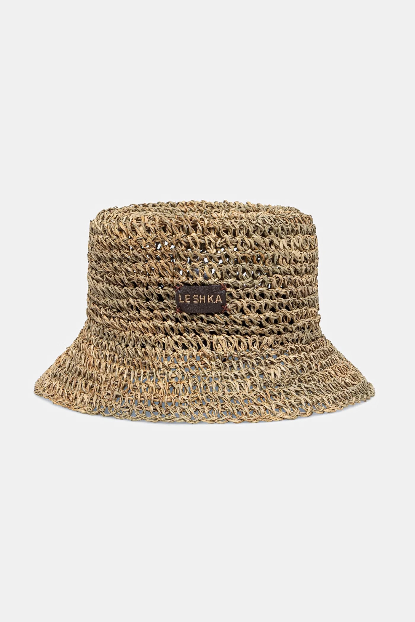 Женская плетеная соломенная шляпа Straw Bucket Hat vol2
