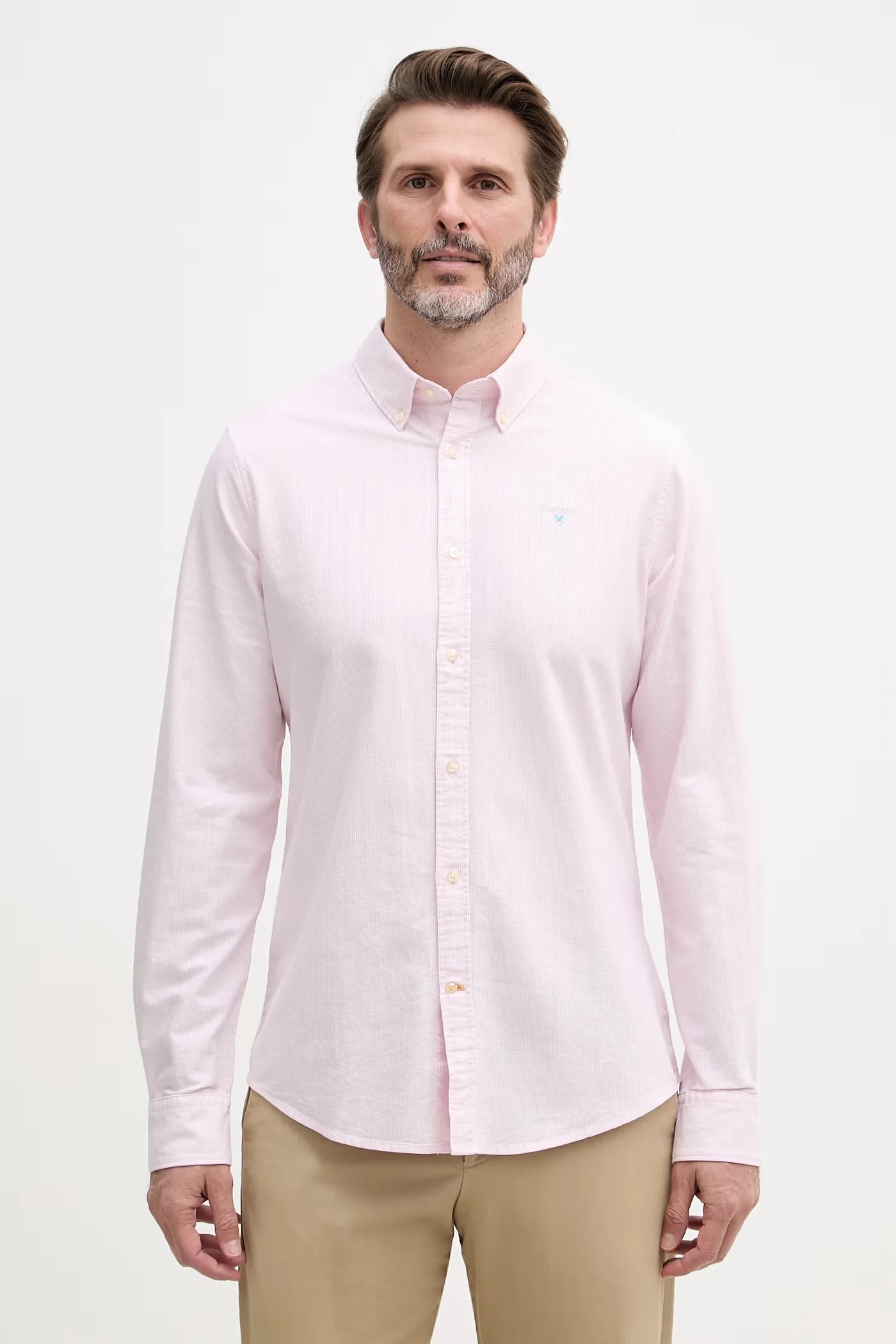 Мужская рубашка Oxtown Tailored в полоску из хлопка