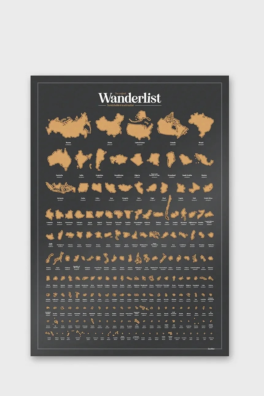 Плакат «Список путешествий» 42 x 59,4 см