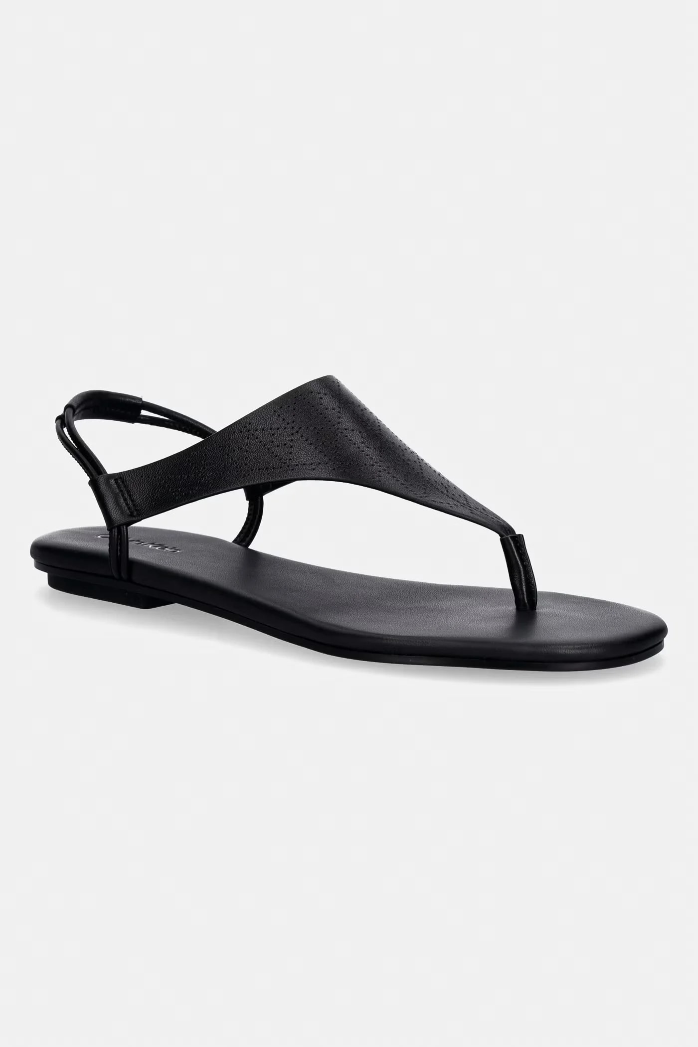 Сандалии женские кожаные ORG FLAT SNDL THONG LTH AOP