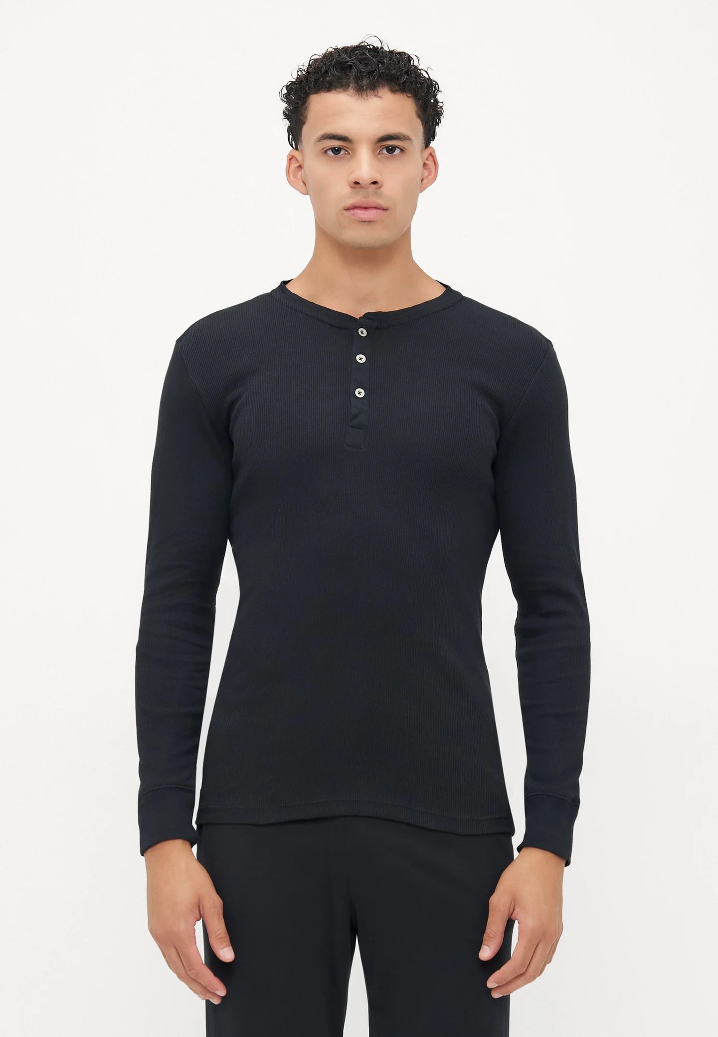 LONG SLEEVE HENLEY - Рубашка для сна