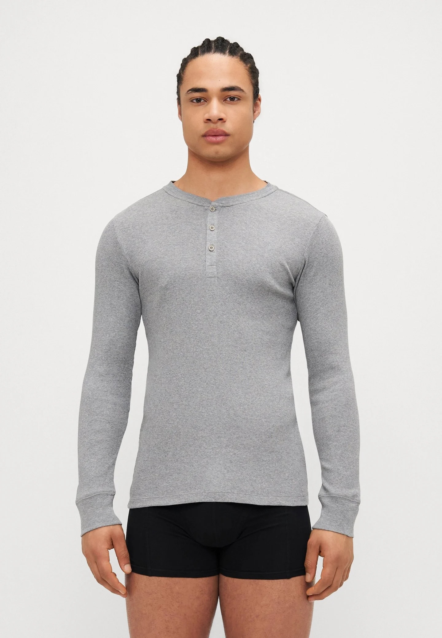 LONG SLEEVE HENLEY - Рубашка для сна