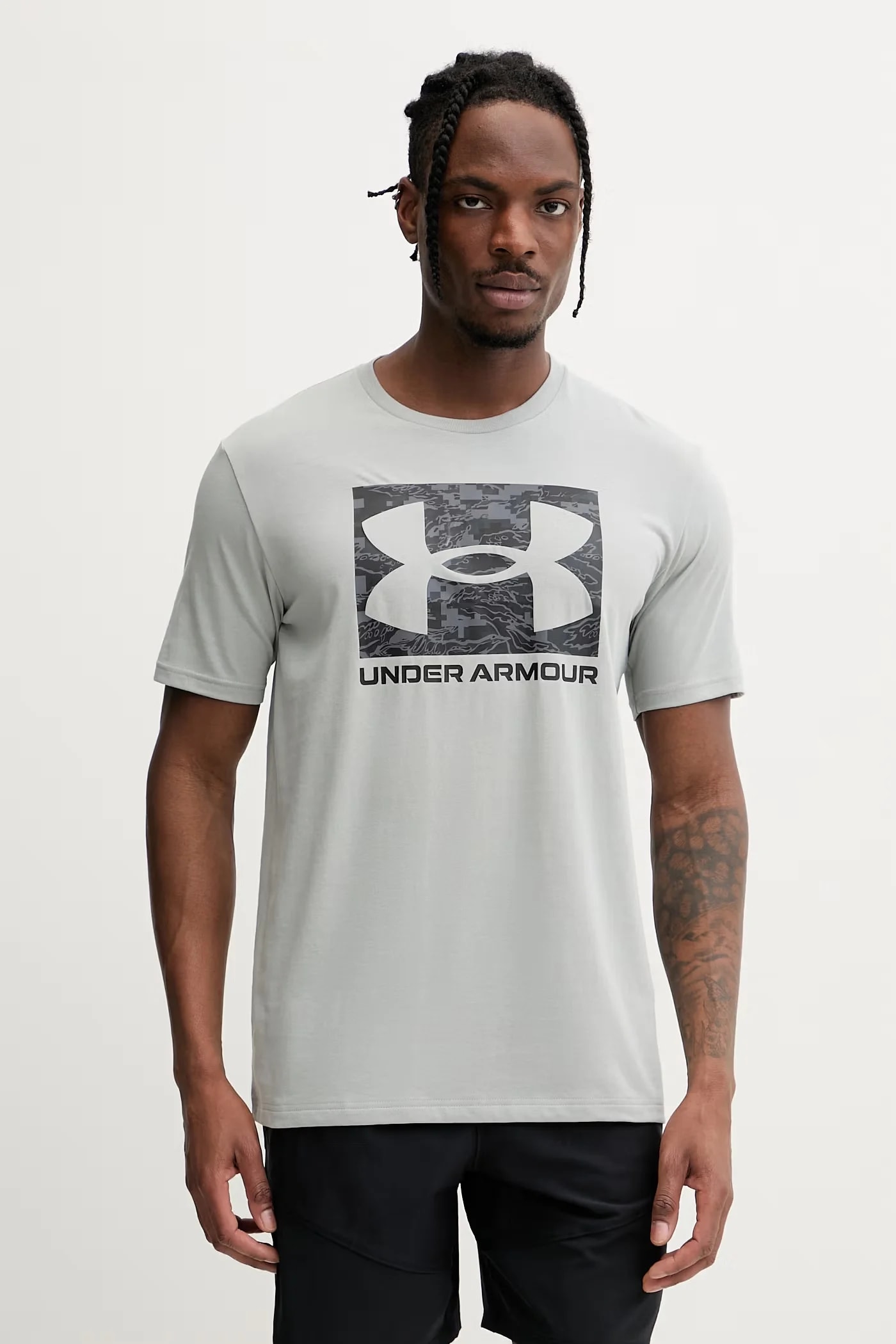 Мужская хлопковая футболка CAMO BOXED LOGO