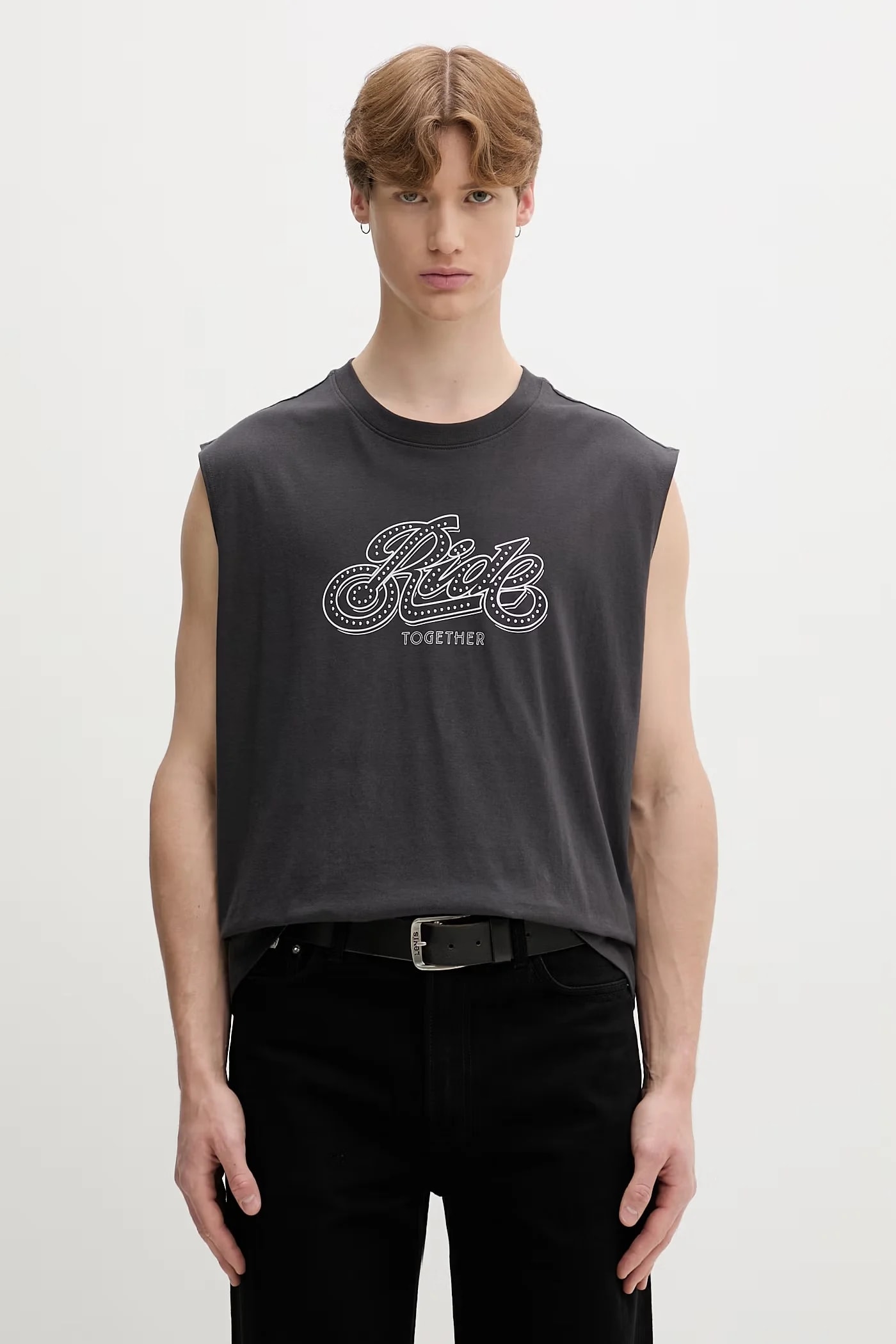Мужской хлопковый топ CROPPED MUSCLE TANK RIDE TOGETHER x PRIDE