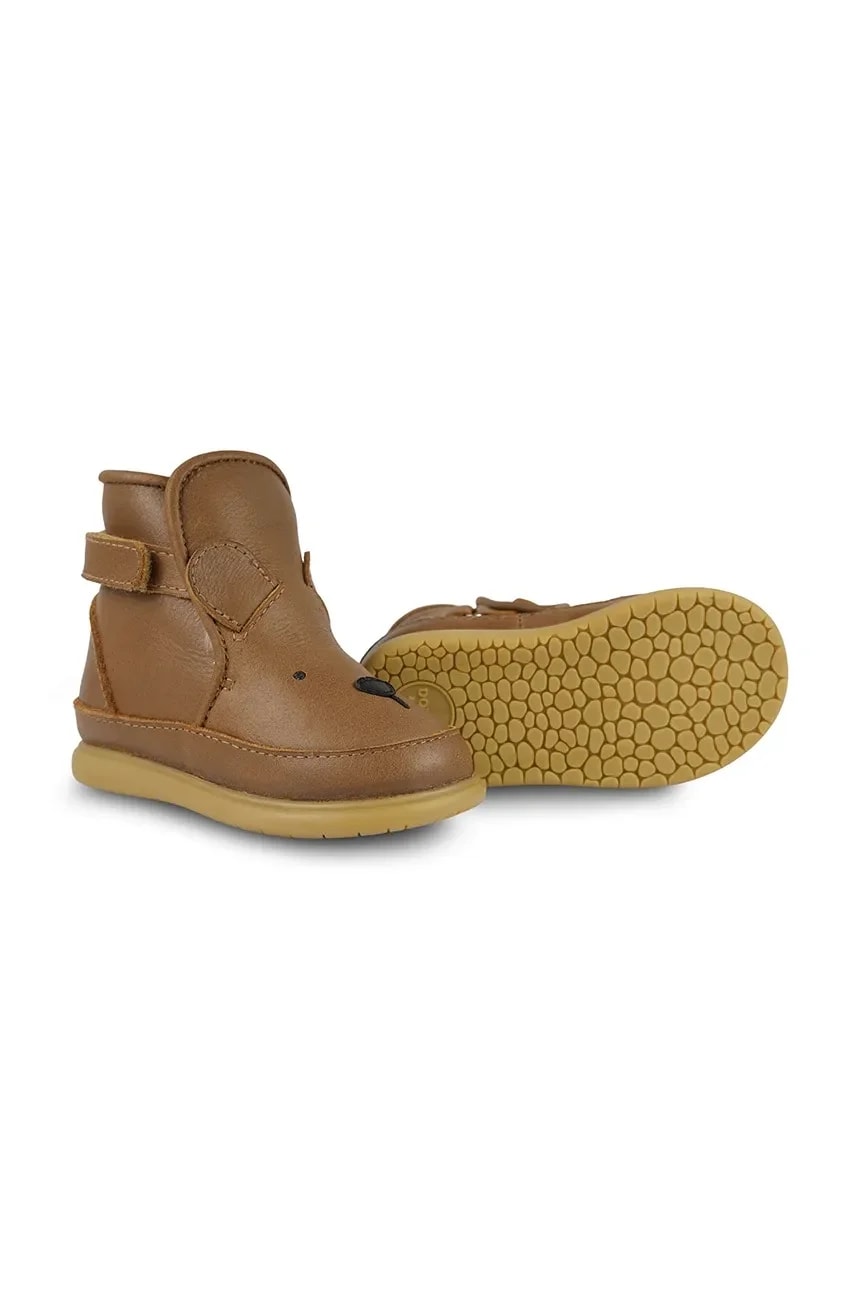 Детская кожаная зимняя обувь Dubu Classic Shoes Bear