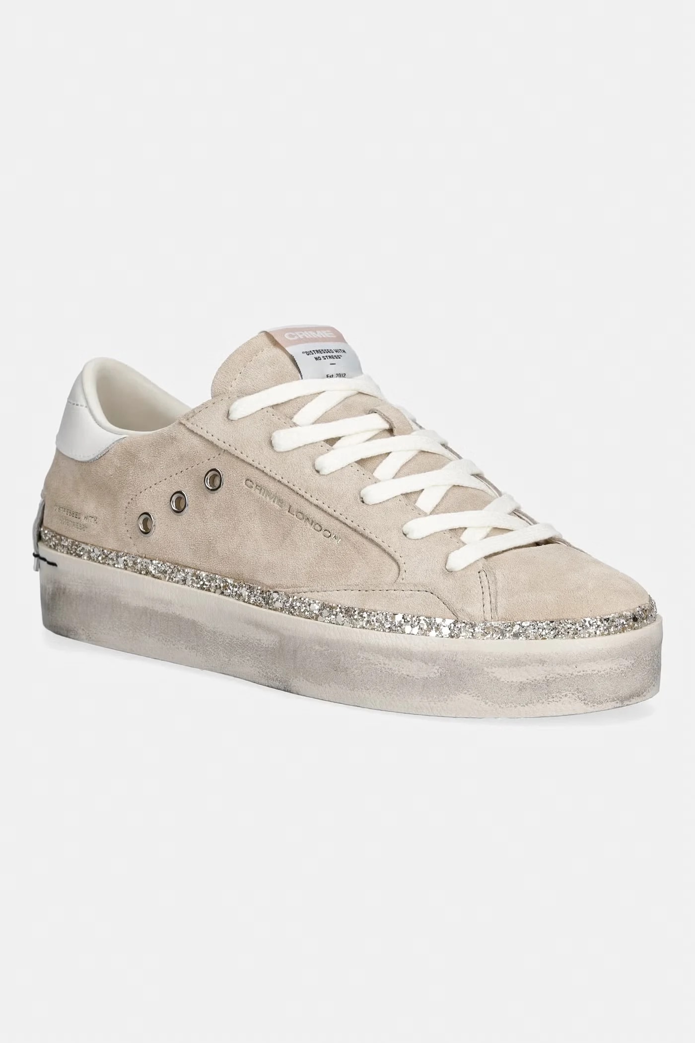 Женские кожаные кроссовки DISTRESSED PLATFORM