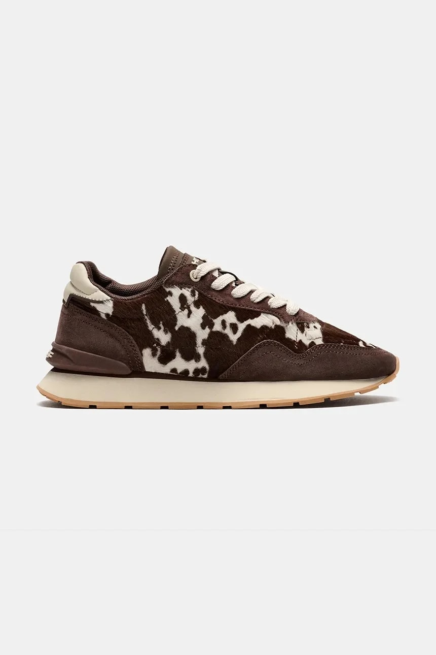 CITY PRINT BROWN женские замшевые кроссовки