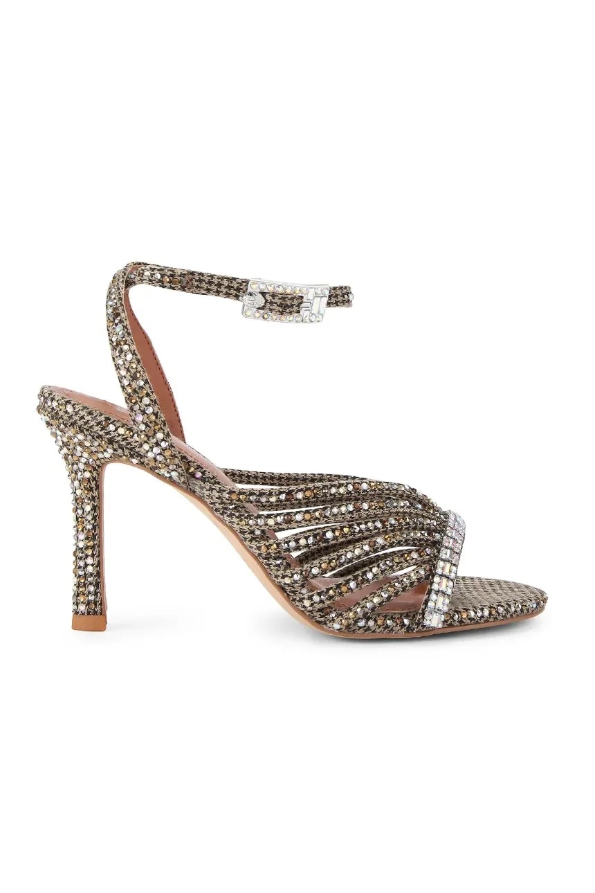 босоножки на высоком каблуке Crystal Strappy Sandal