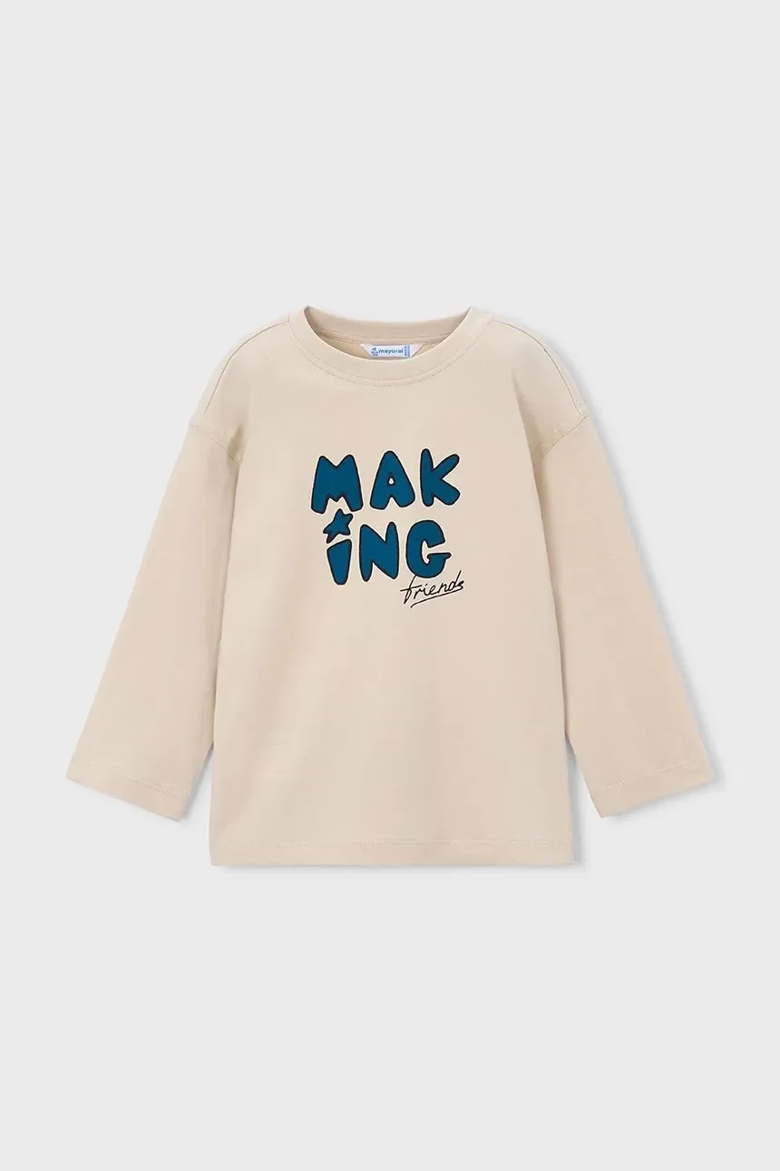 Детская хлопковая рубашка с длинным рукавом