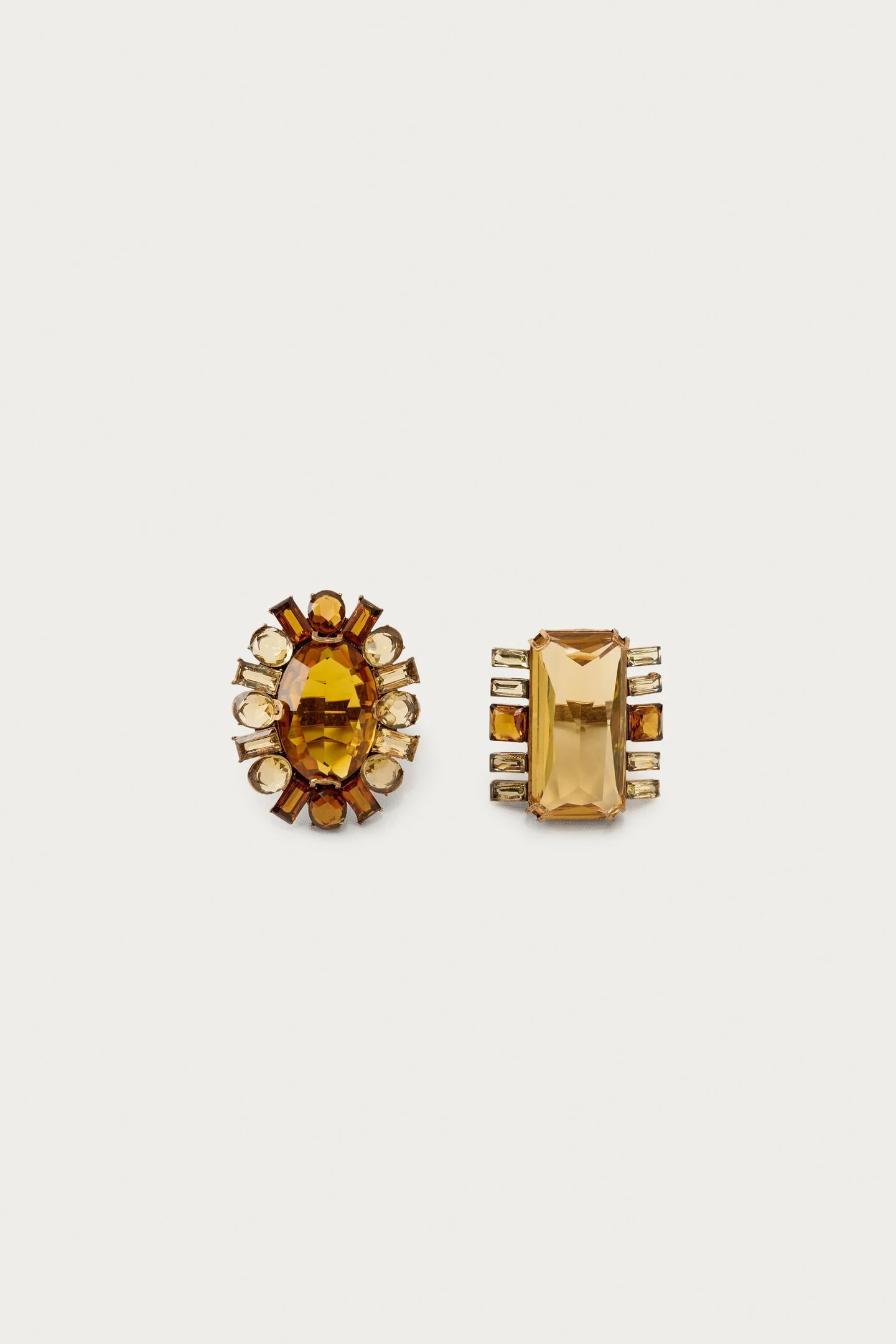 НАБОР ИЗ 2 КОЛЬЦОВ ЦВЕТОК ПРЯМОУГОЛЬНИК УКРАШЕНИЯ MARISA BERENSON X Zara