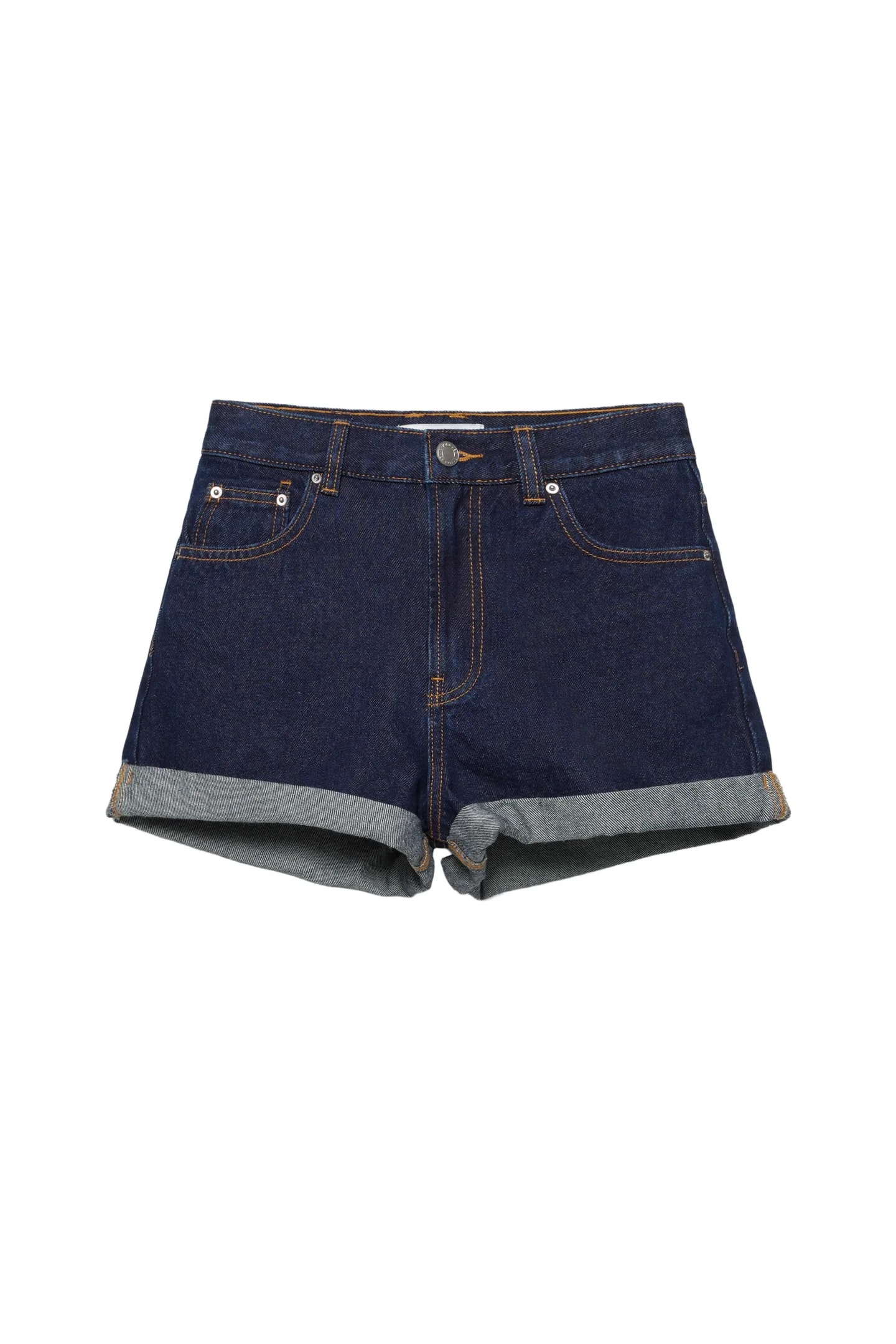 Джинсовые шорты Mom Fit с отворотами