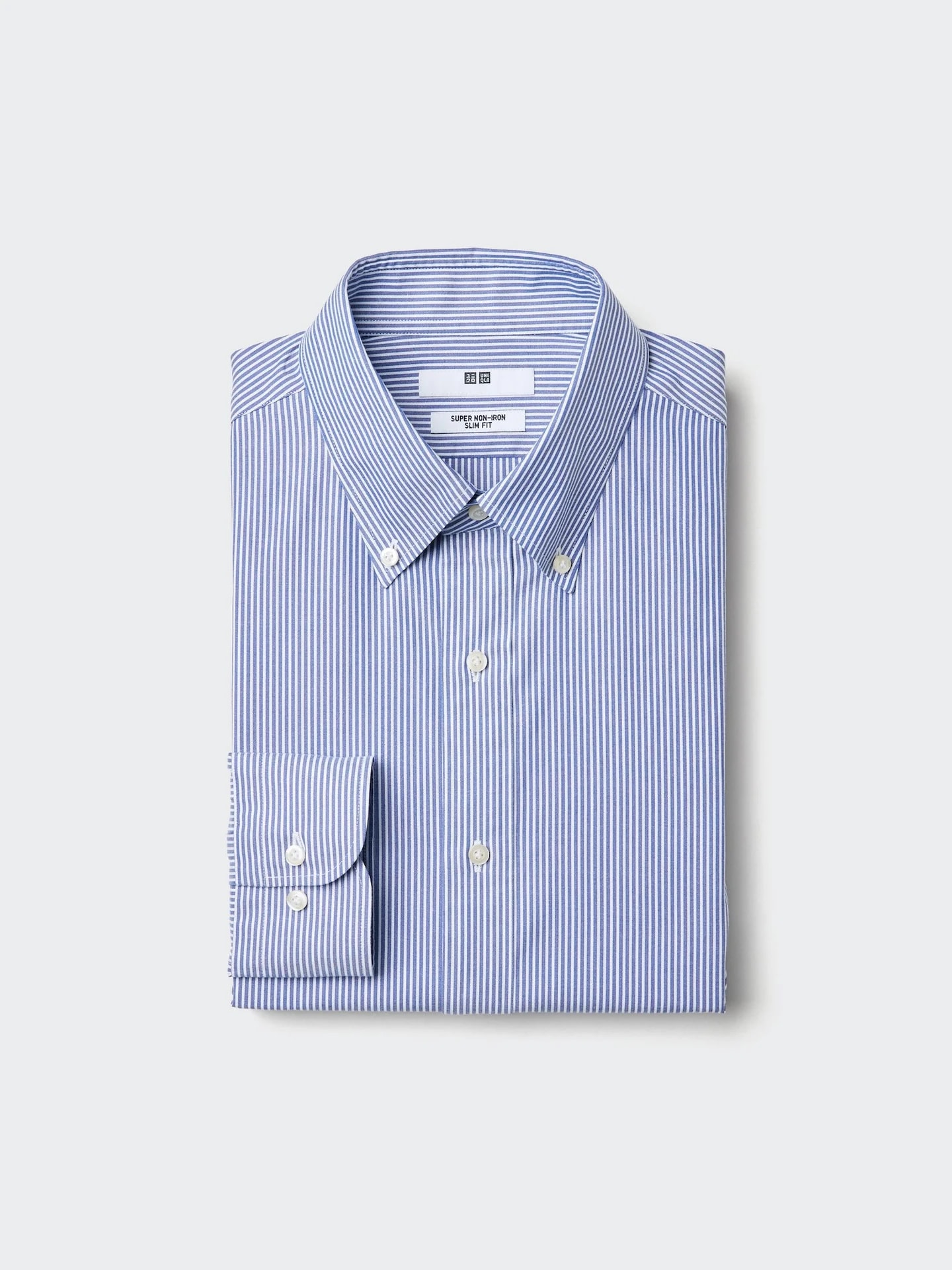 Bügelfreies Hemd (Slim Fit, на пуговицах-Kragen, gestreift)