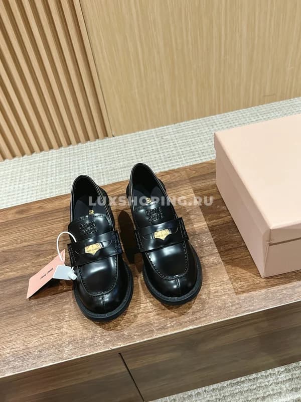 Лоферы Miu черные