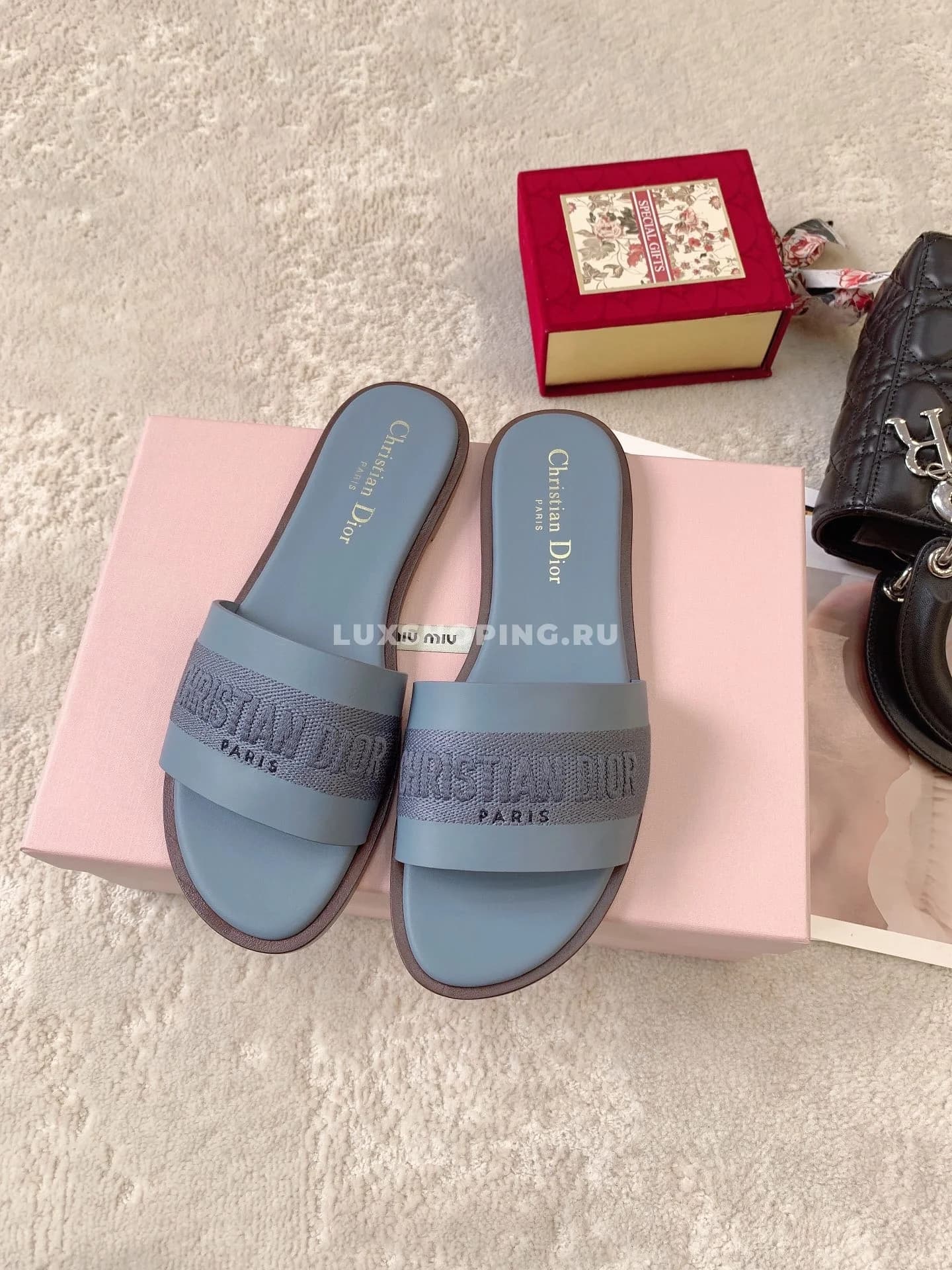 Шлепанцы DIOR SUMMER 24 серые