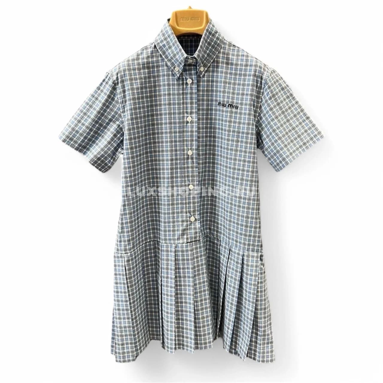 Miu Miu Платье-рубашка в клетку
