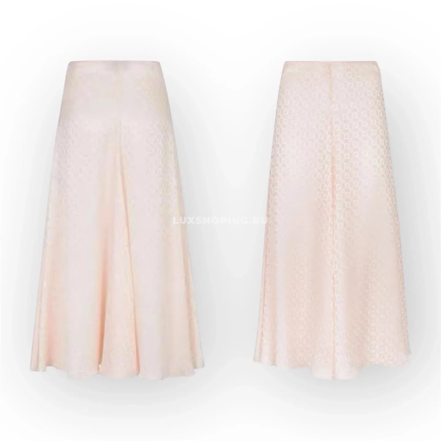 FENDI Юбка из шелка с принтом FF