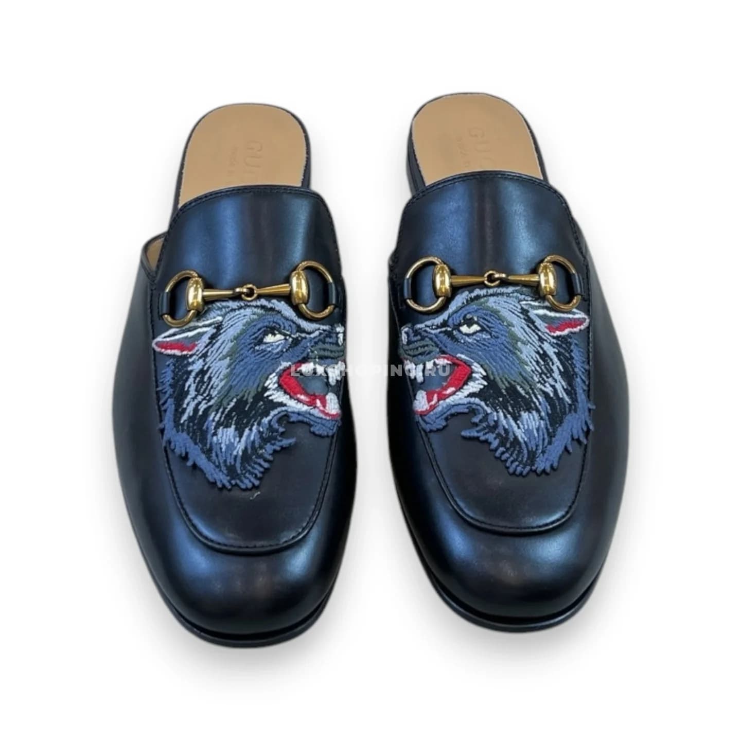 Сабо Gucci черные с волком
