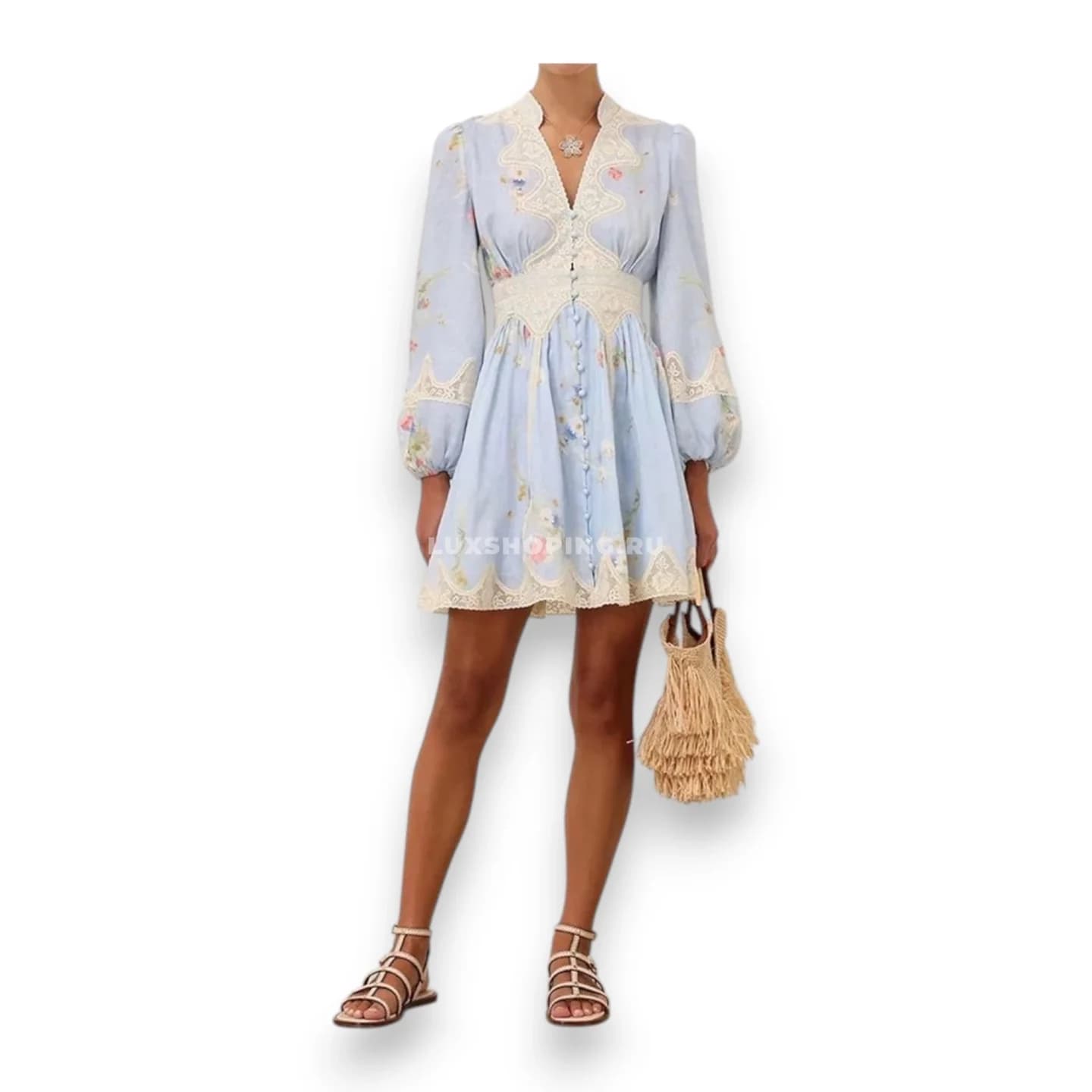 Платье Zimmermann голубое ZM2