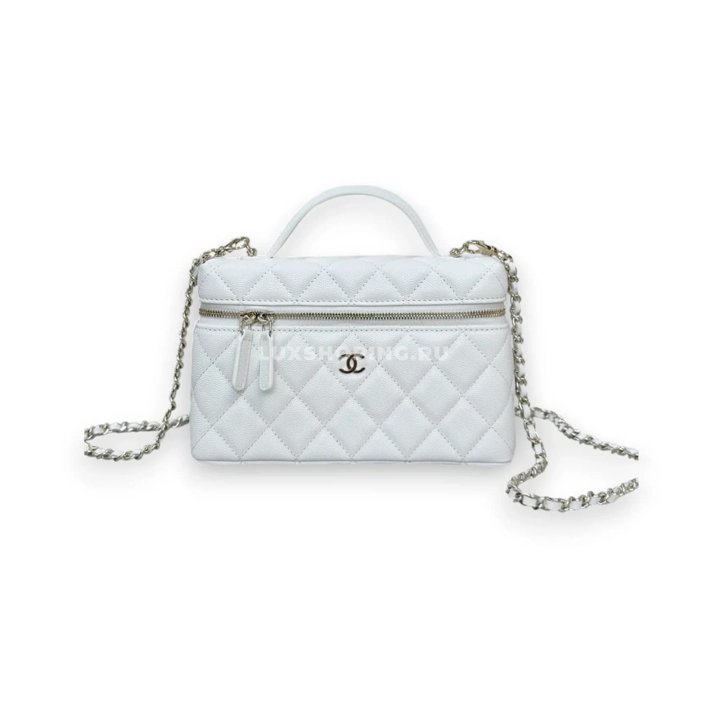 Сумка Chanel Vanity белая 17×19,5×5 см