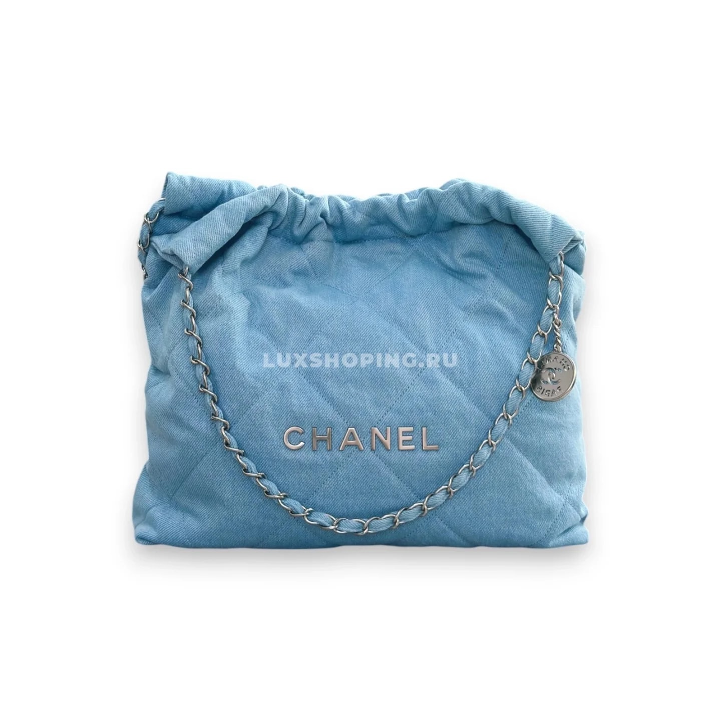 Сумка Chanel 22 джинсовая 39×42×8 см