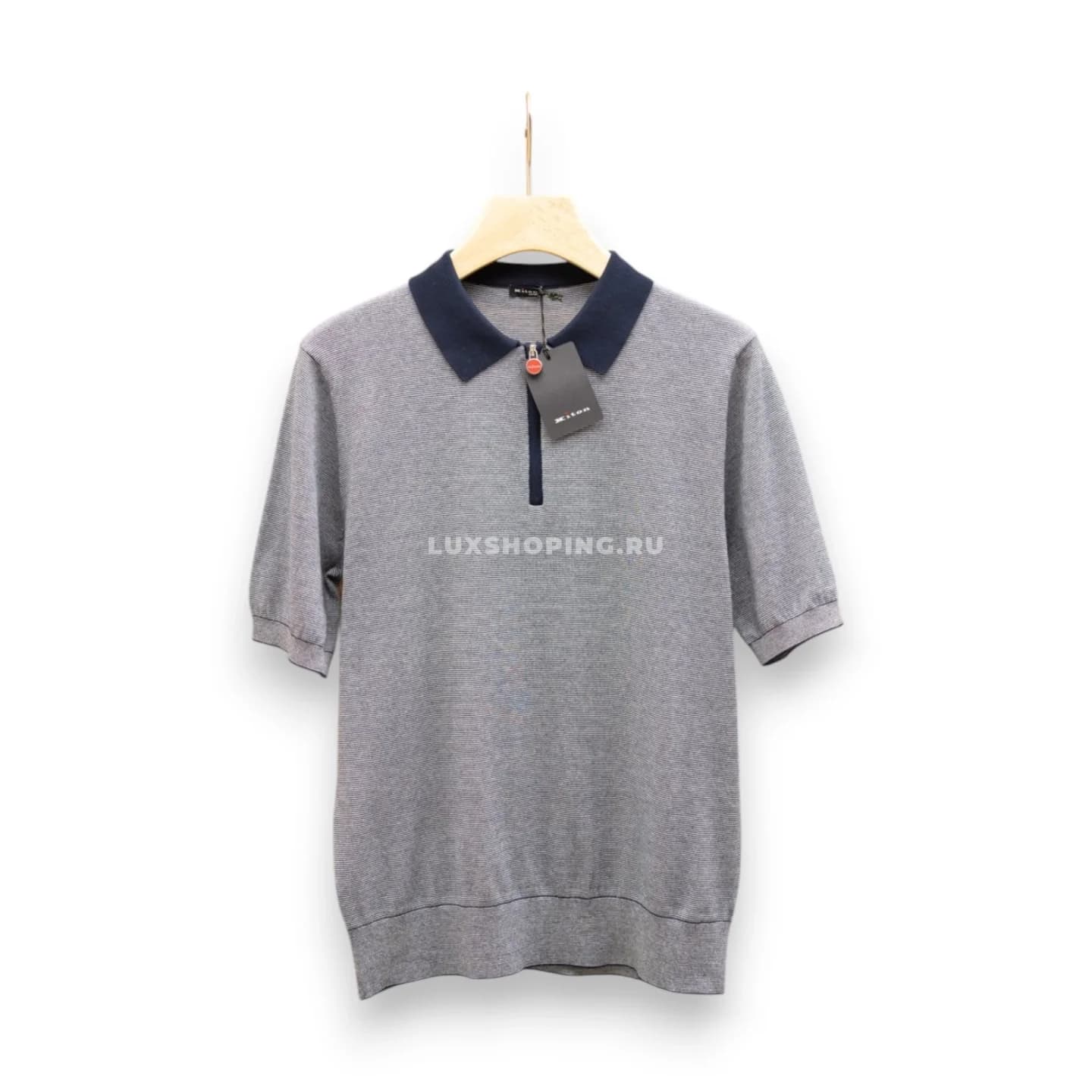 Футболка Kiton Blue Zipper Polo