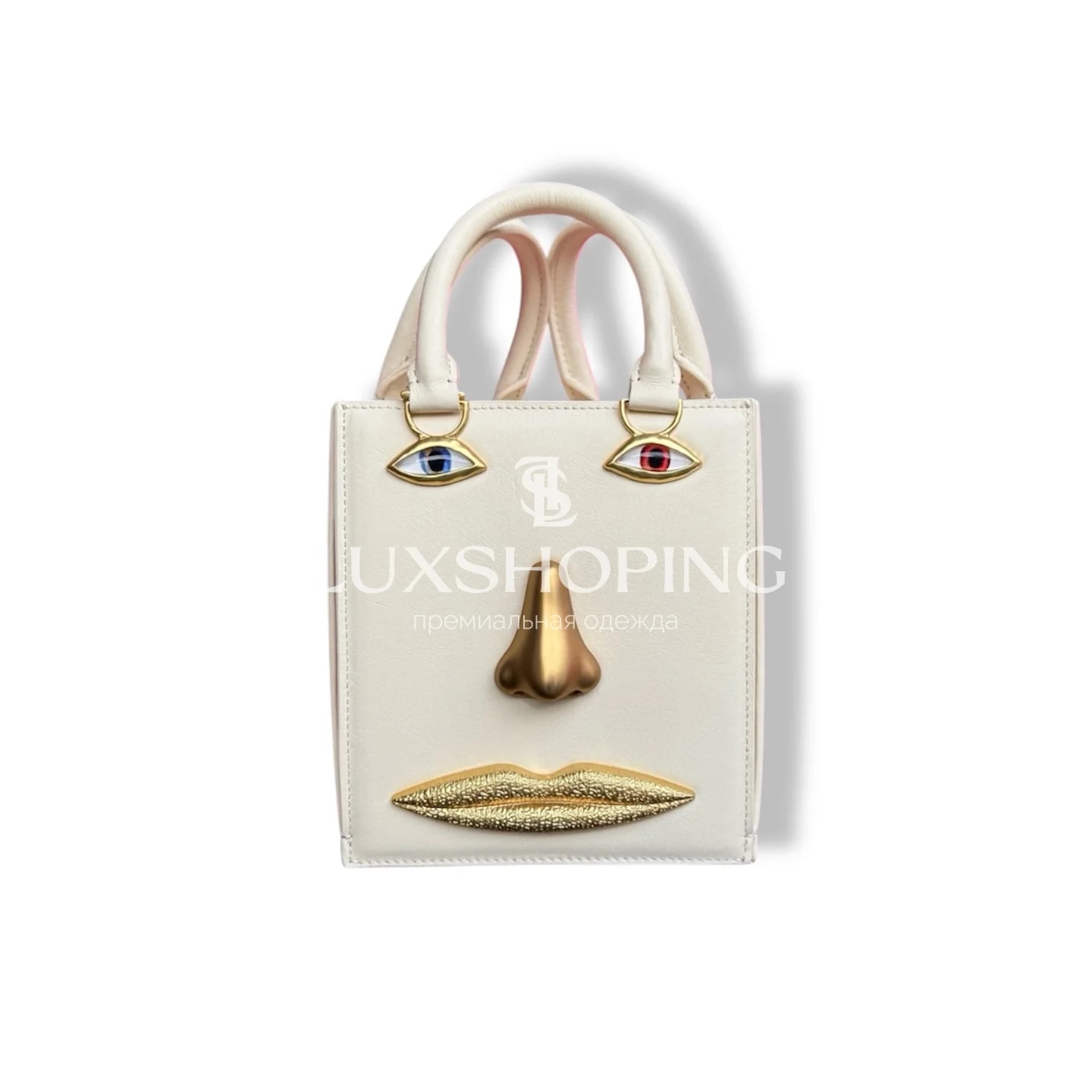 Сумка Maison Schiaparelli "Triple Anatomy" Белая 15*17*13см