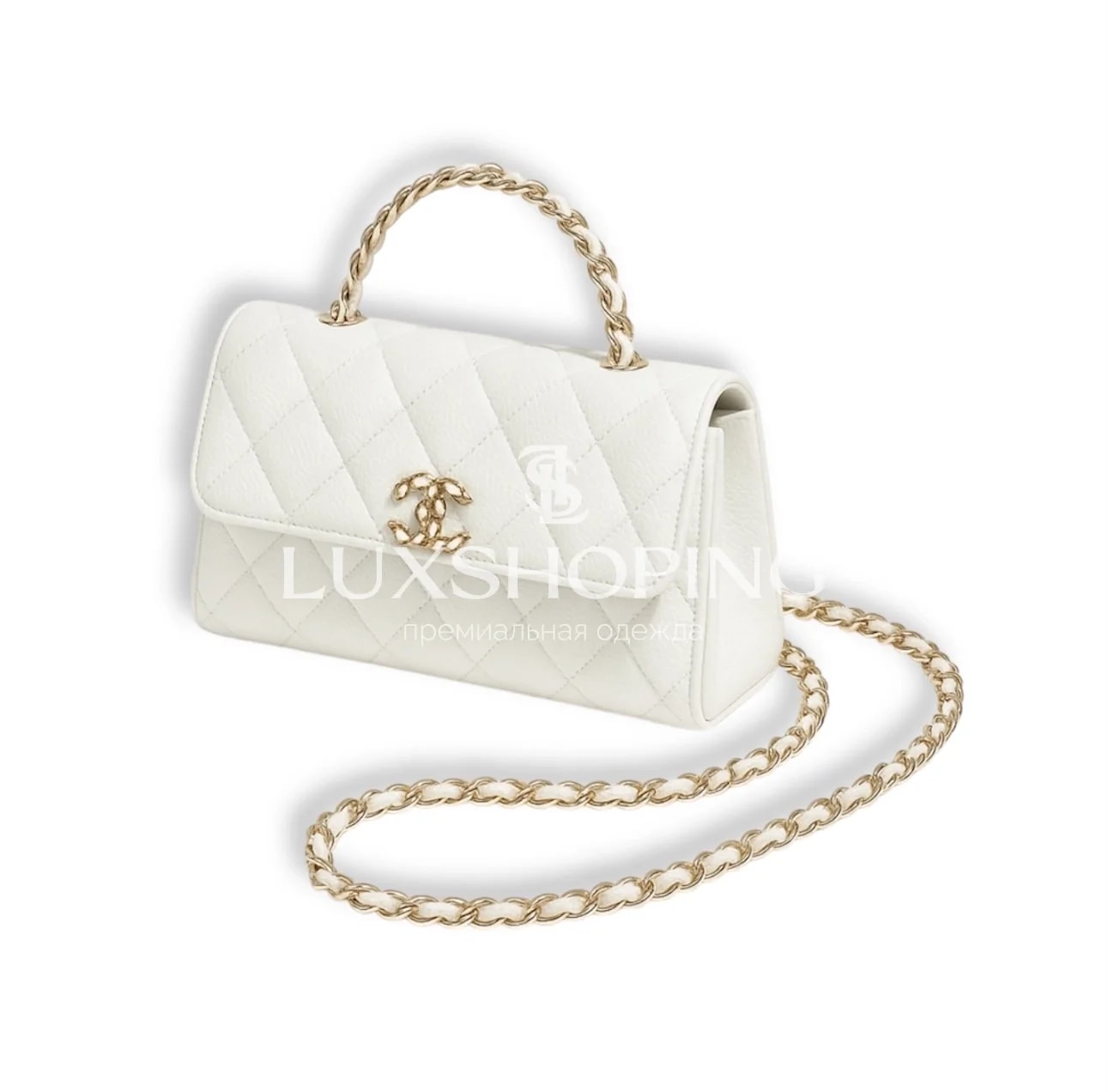 CHANEL Kelly Phone Bag Белая жемчужина сезона 10 × 18 × 4.5 см