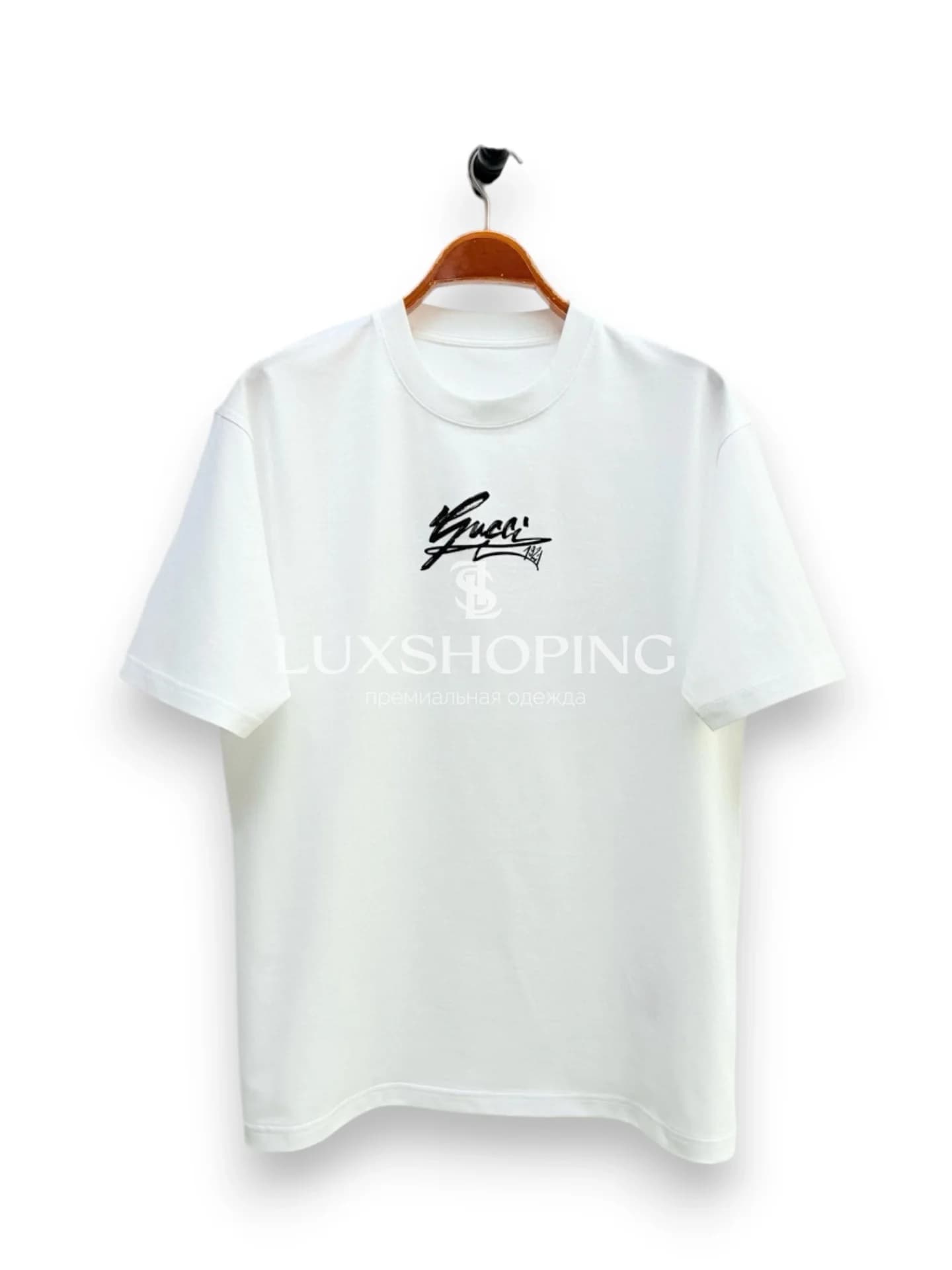 Футболка Gucci Белый Холст Итальянской Истории