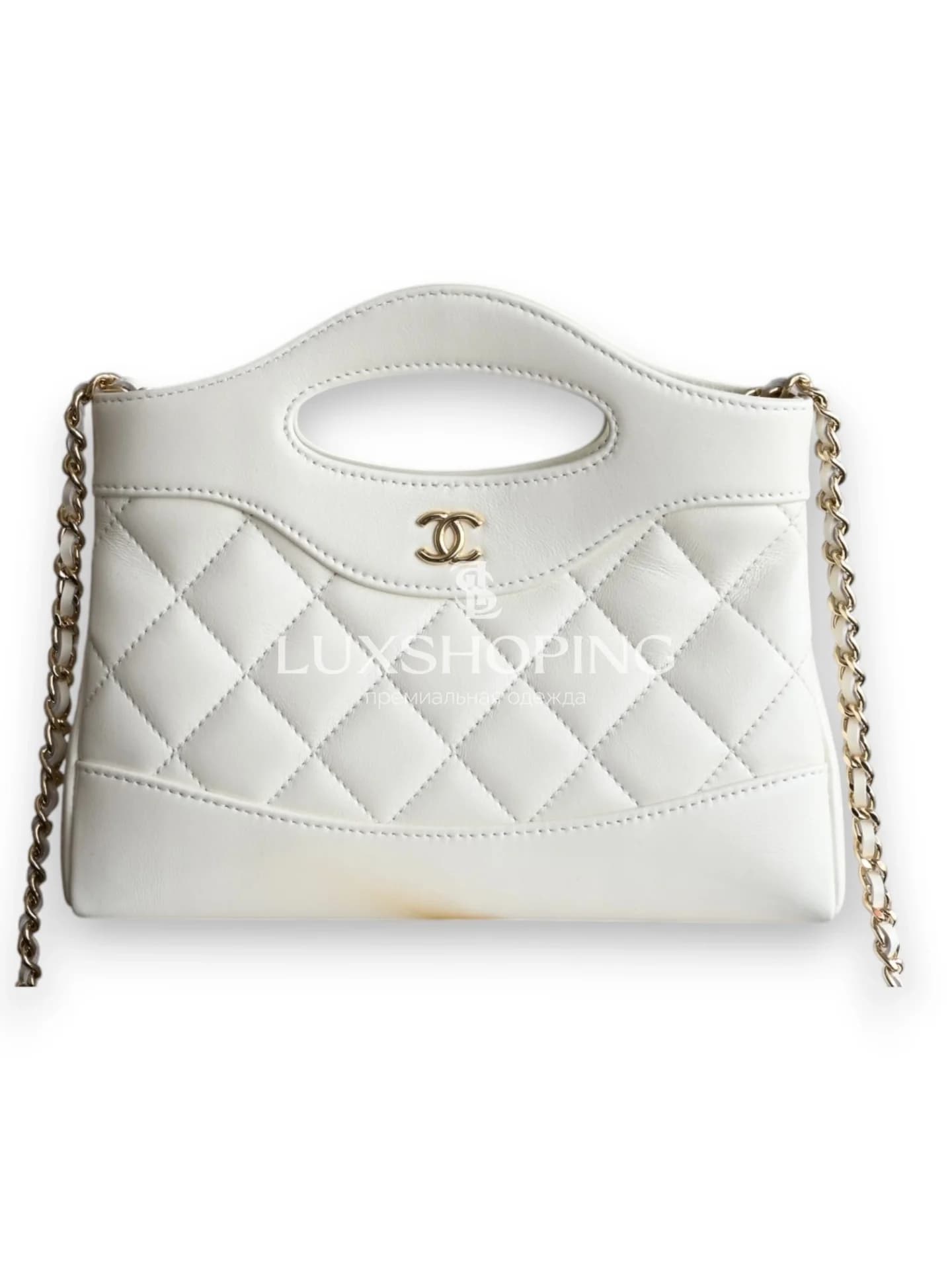 Сумка Chanel 25P 31Bag Nano белая 17.5×20.5×3.5 см