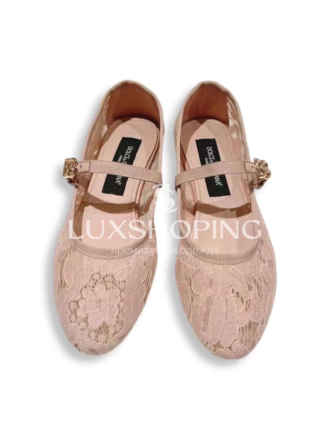 DOLCE & GABBANA кружевные балетки с ремешком