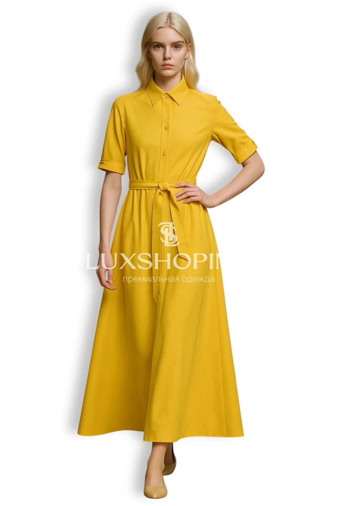 MaxMara — Летнее хлопковое платье-рубашка 2025ss