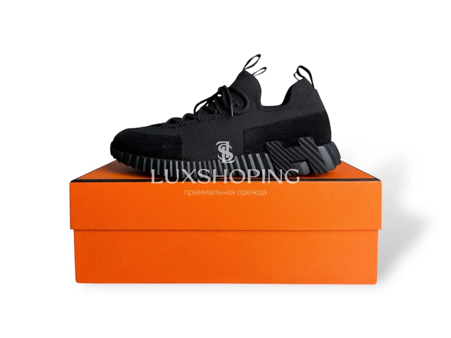 HERMÈS Lift Navy Sneakers мужские кроссовки Глубокий черный