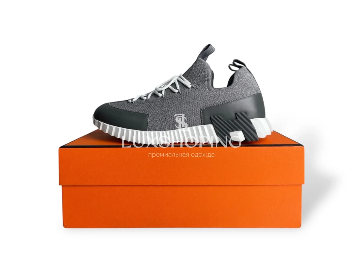 HERMÈS Lift Navy Sneakers кроссовки H020