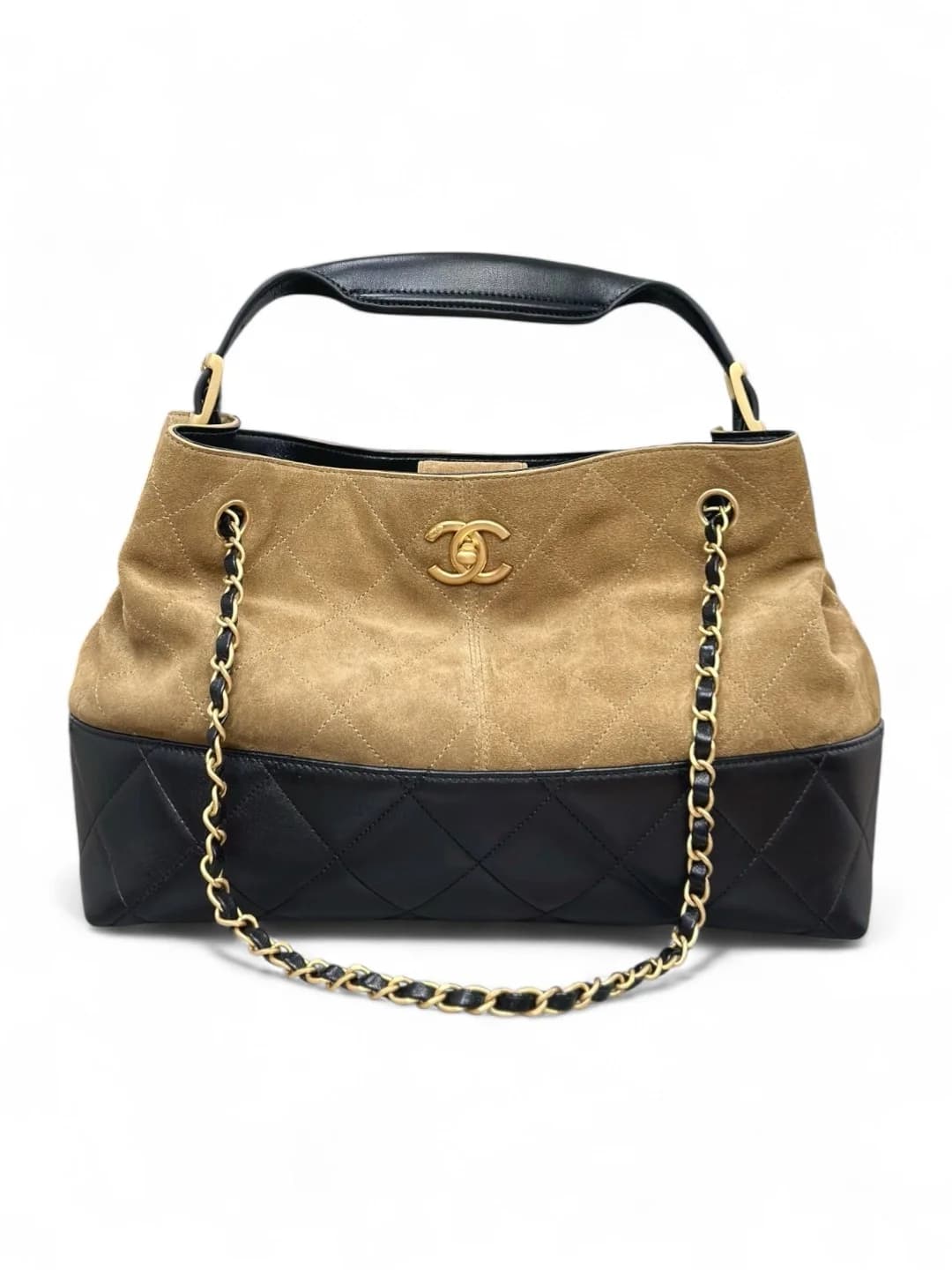 Сумка Chanel 25A высокий шопер 24х36х14 см коричневый