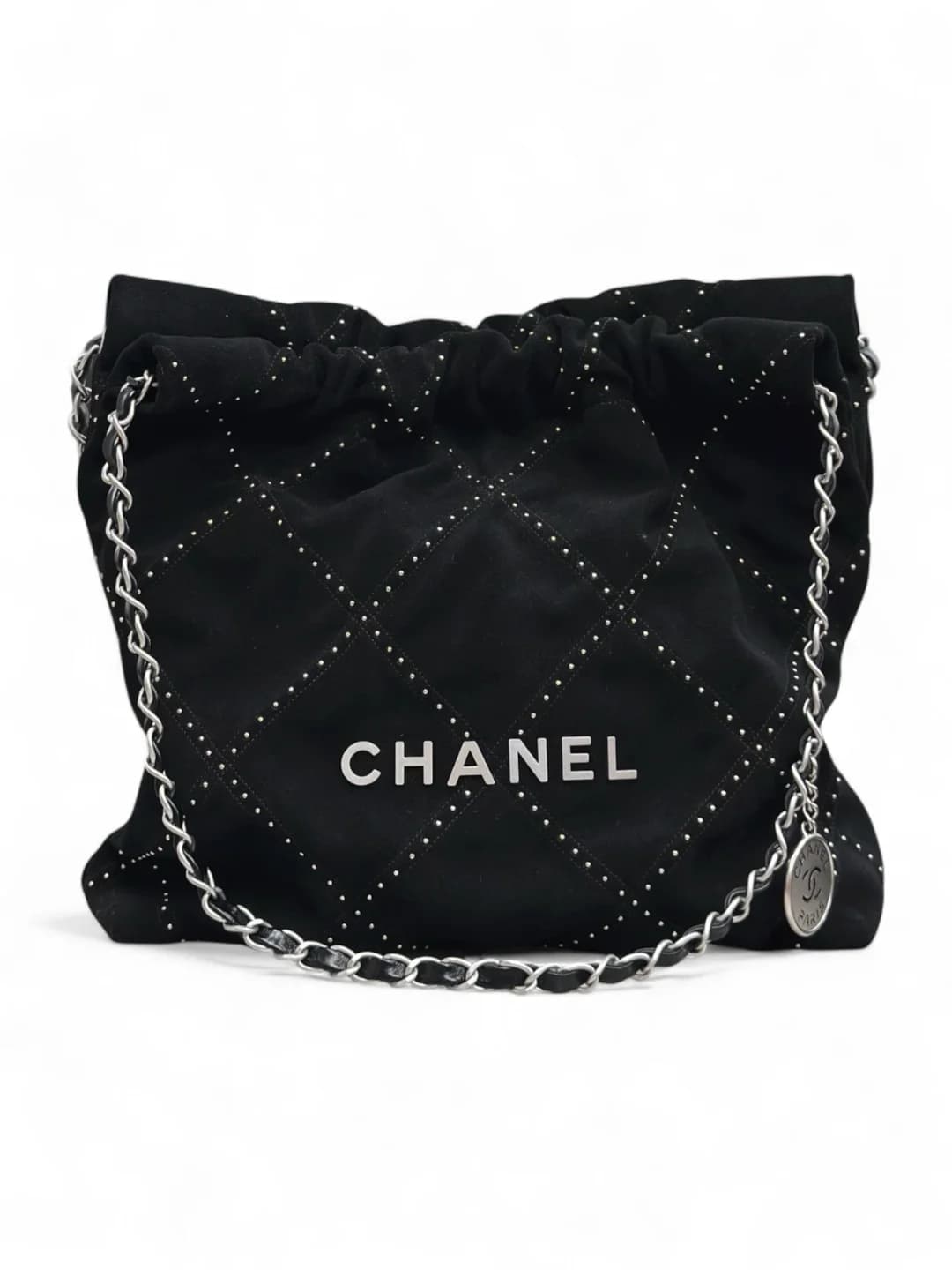 Сумка Chanel 22 Bag в черной замше 35х37х7 см