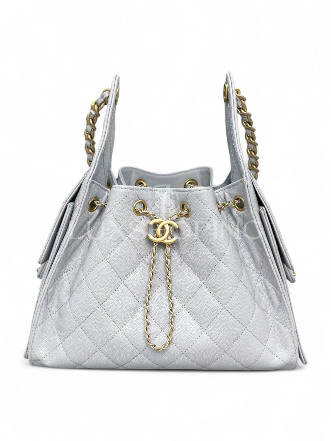 CHANEL 25C сумка-хобо 30×26×14 см белая