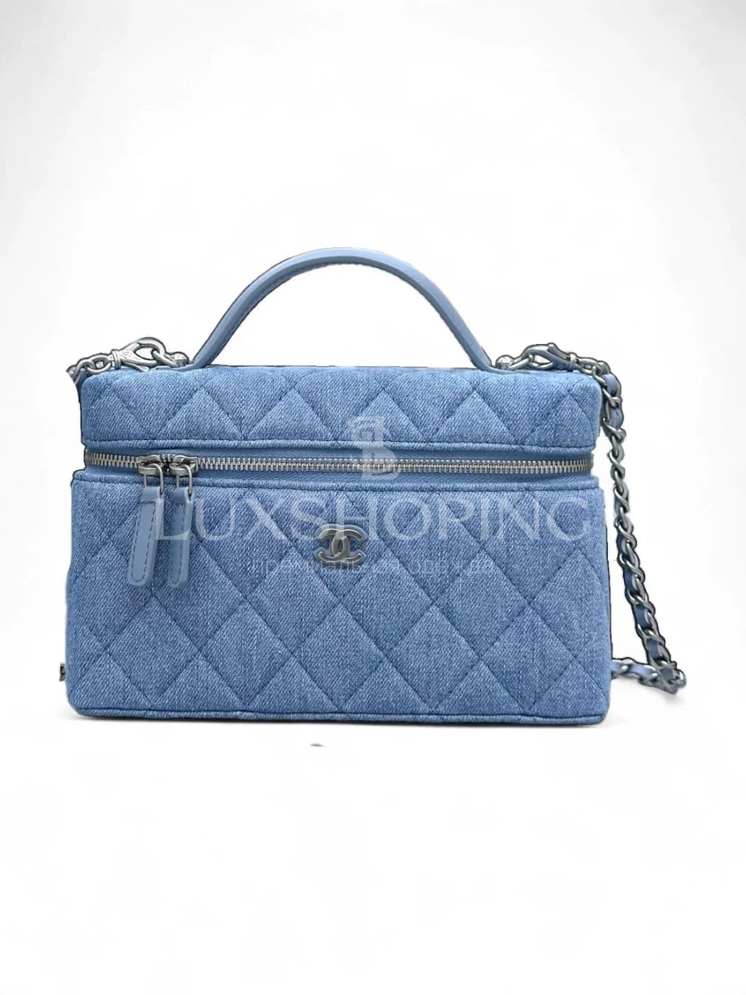 CHANEL 25C LP из денима 17×19,5×5 см