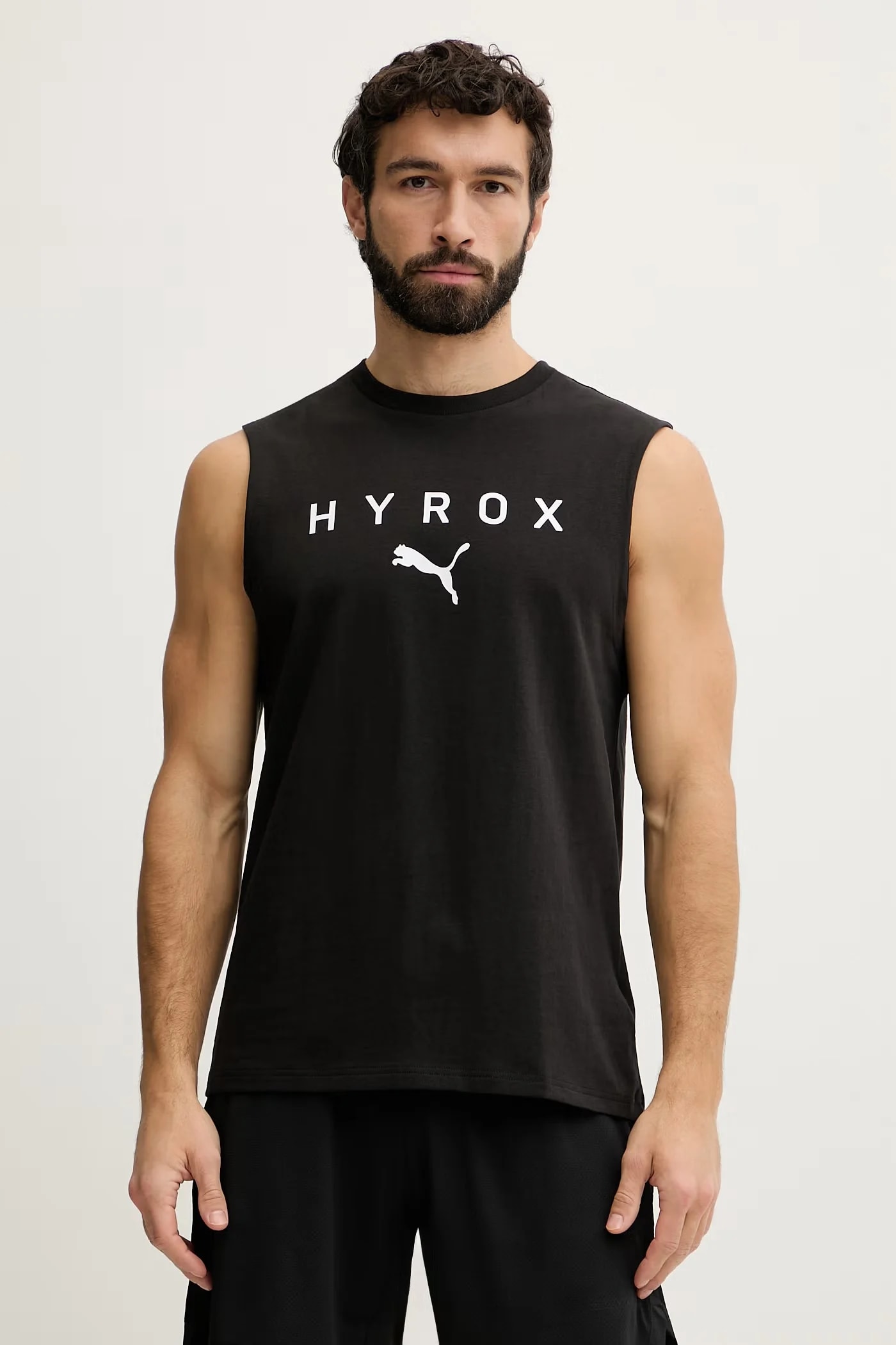 Хлопковая тренировочная футболка HYROX с вырезом на бретельках
